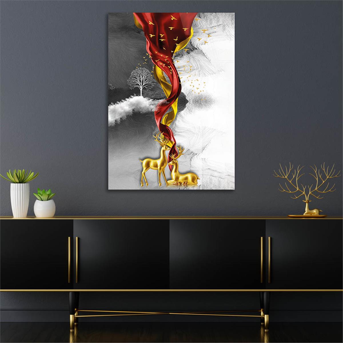 Kunst Thema auf bedrucktem Glas