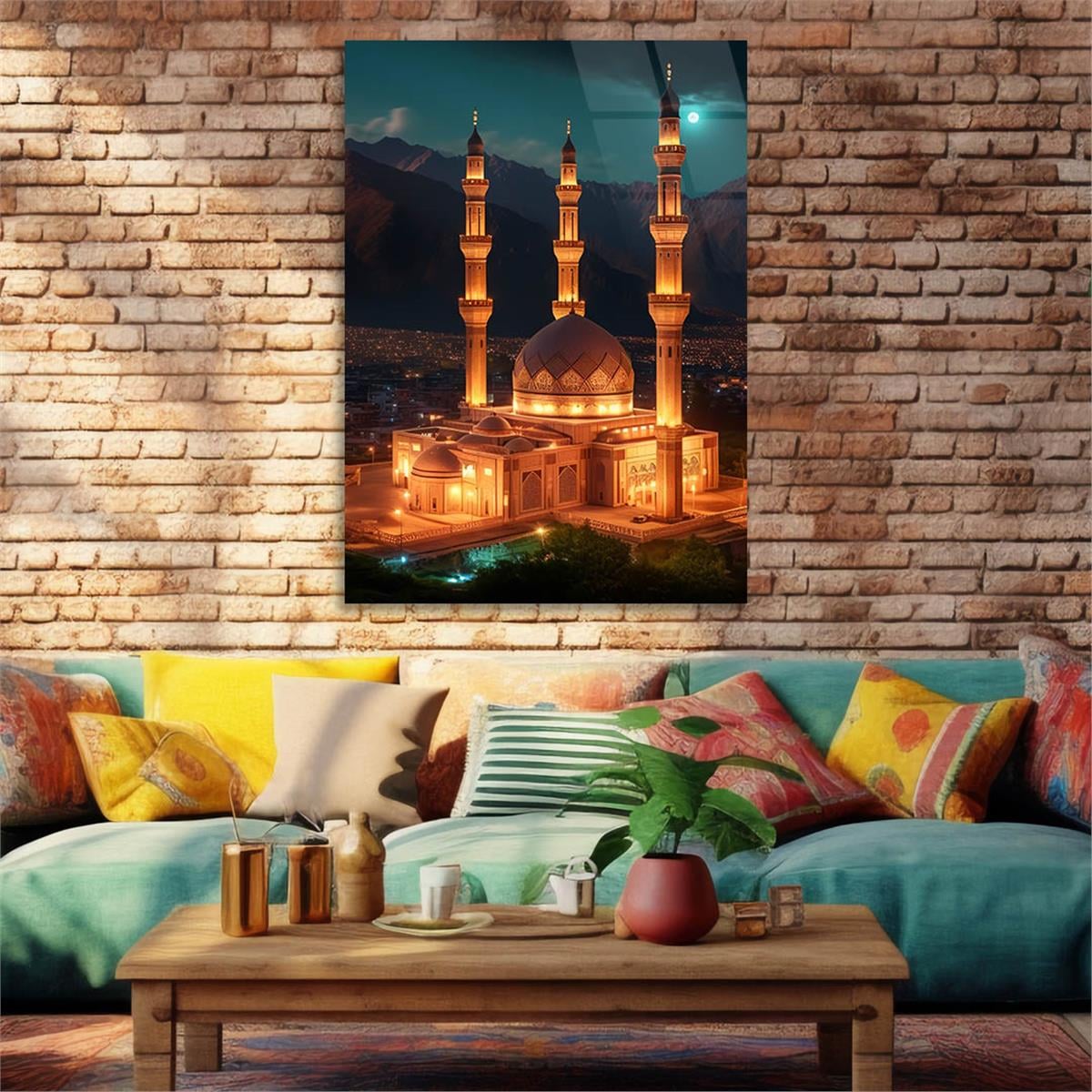 Dikey Dini Temalı Cam Tablo 276