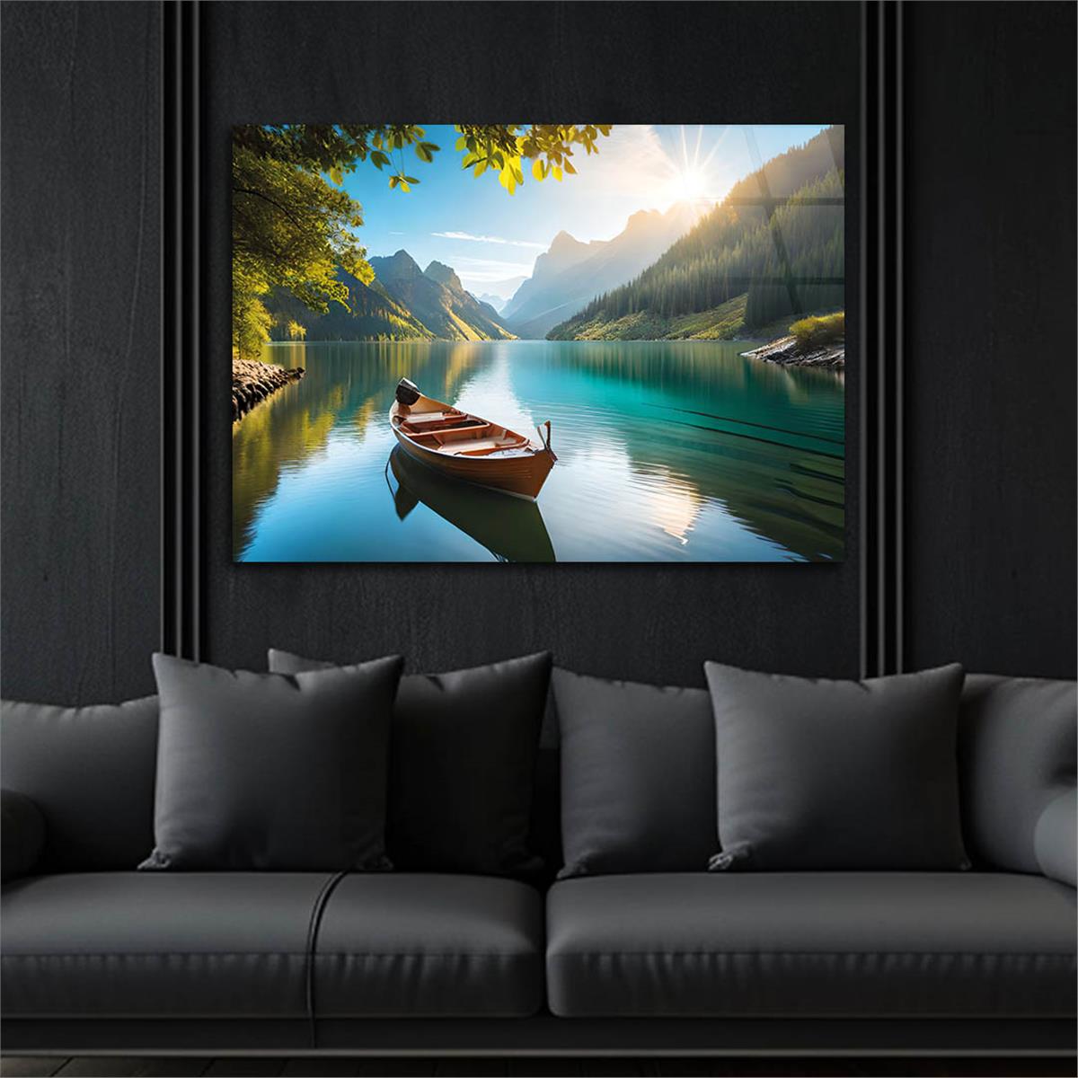 Horizontal Art-Themed Tempered Glass Wall Art 313