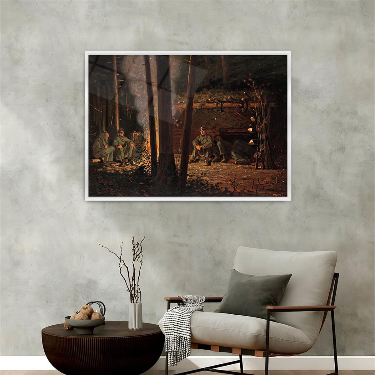 Aluminum-Framed Art-Themed Tempered Glass Wall Art 136