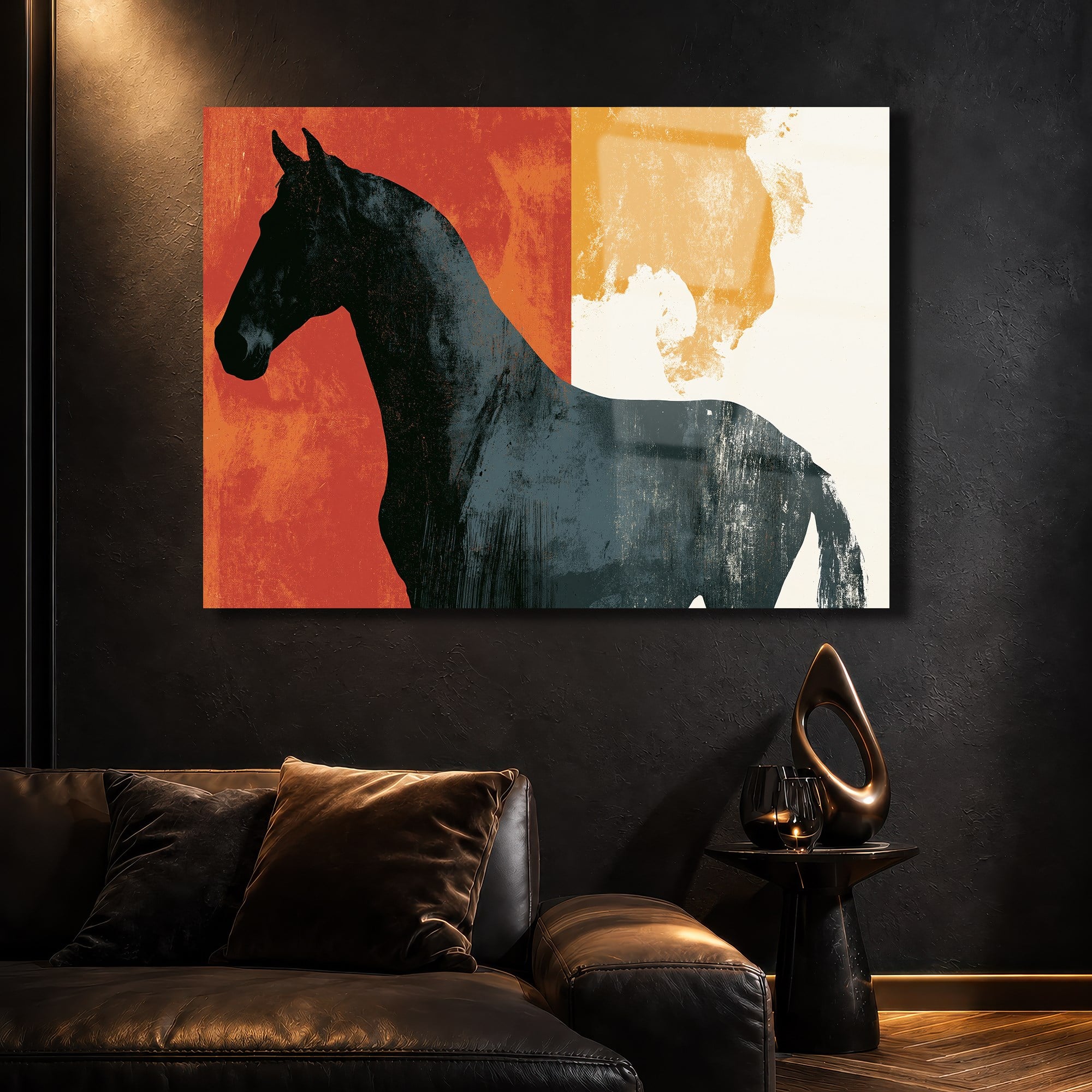 Horizontal Art-Themed Tempered Glass Wall Art 581