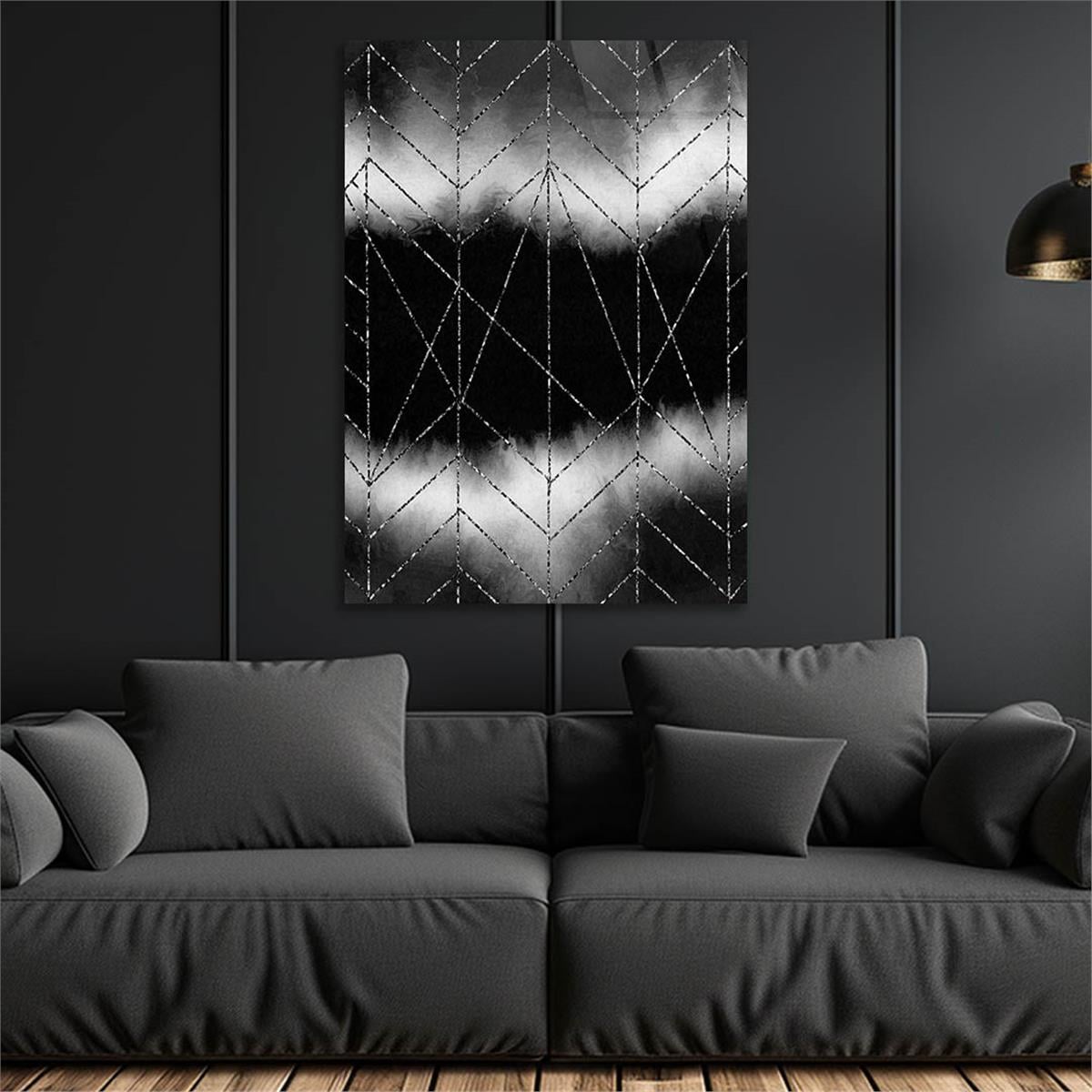 Dikey Sanat Temalı Cam Tablo 409