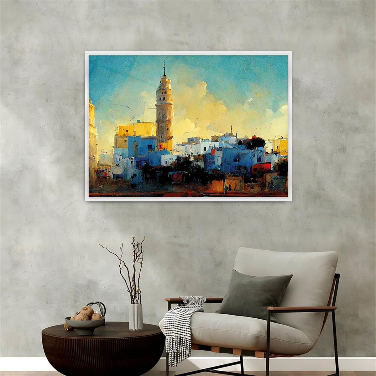 Aluminum-Framed Art-Themed Tempered Glass Wall Art 051