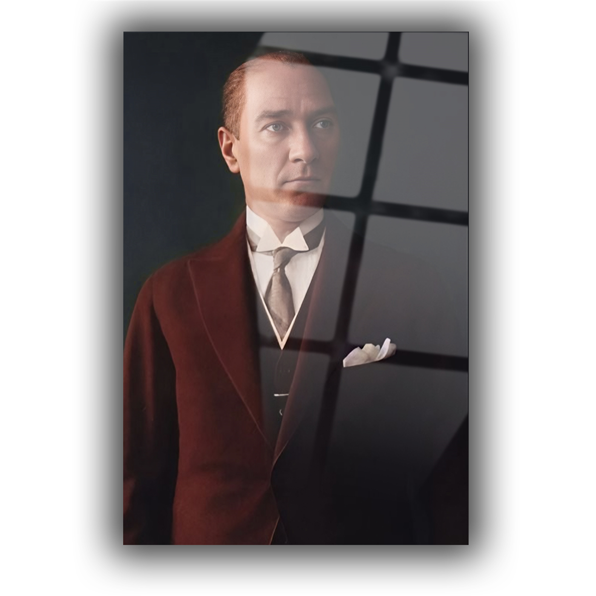 Dikey VatanTemalı Cam Tablo 196