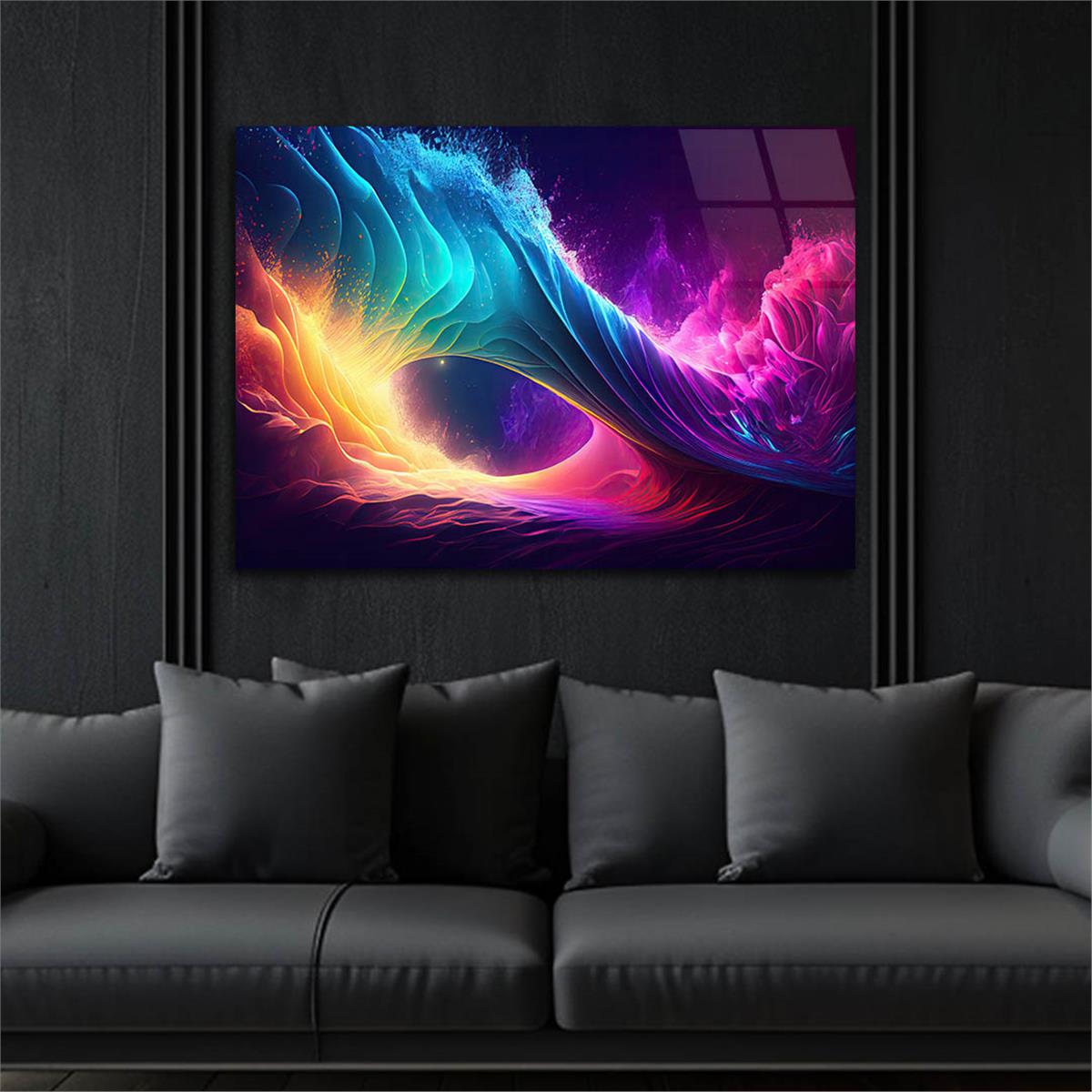 Horizontal Art-Themed Tempered Glass Wall Art 440