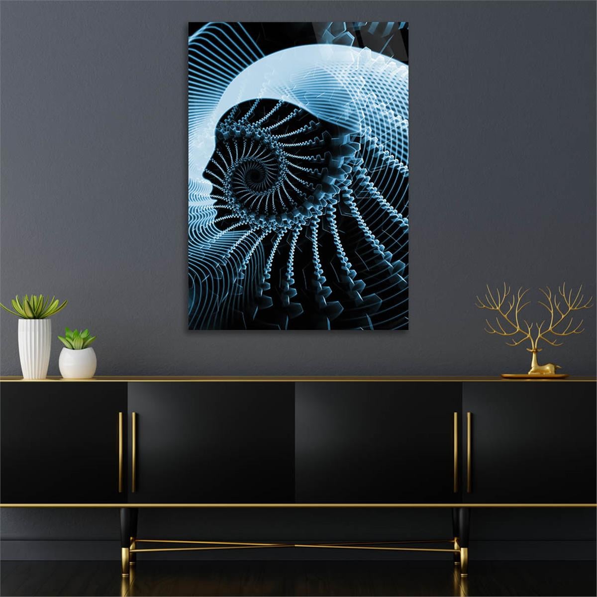 Kunst Thema auf bedrucktem Glas
