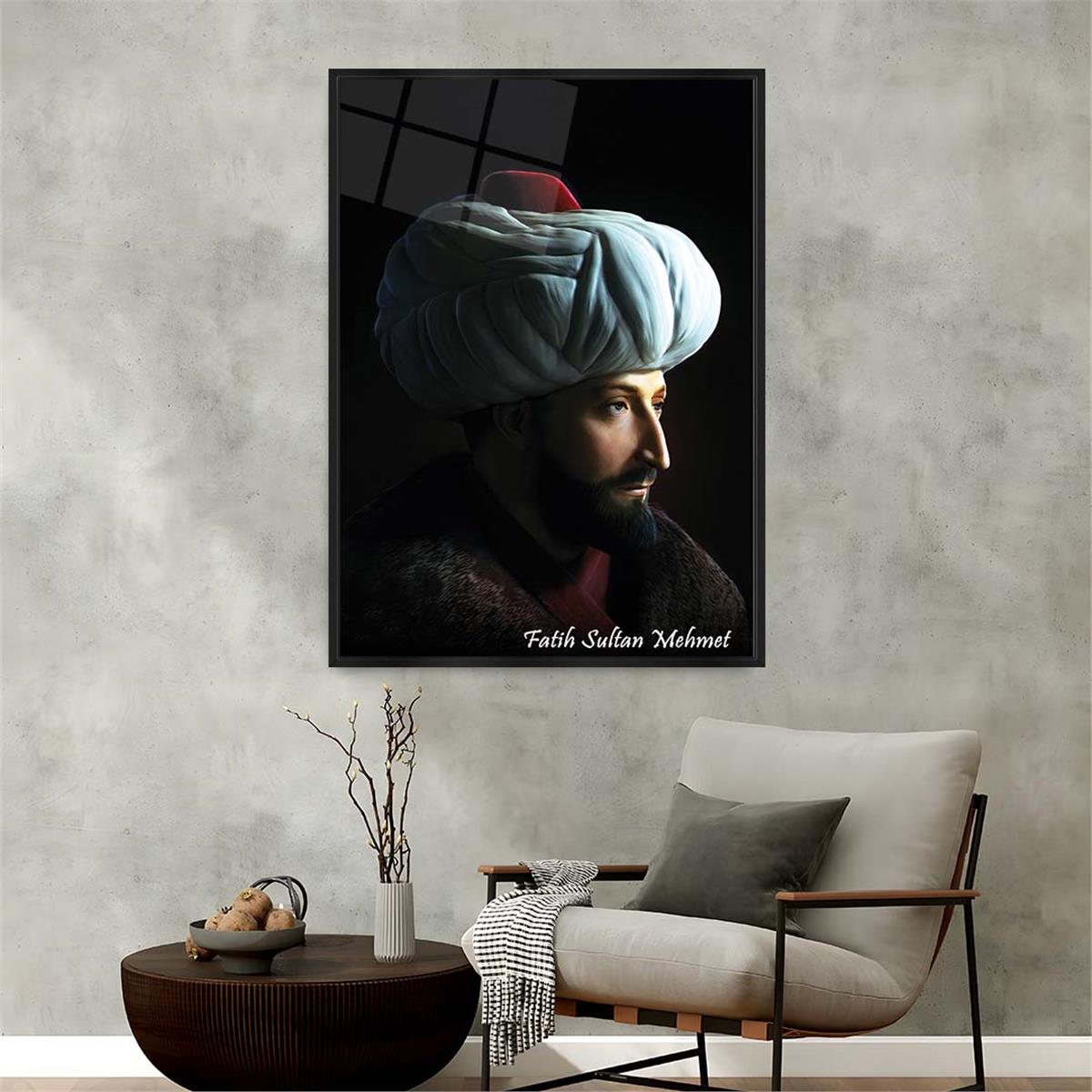 Aluminum-Framed National-Themed Tempered Glass Wall Art 057