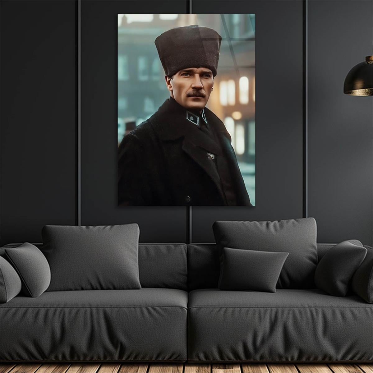 Dikey VatanTemalı Cam Tablo 279