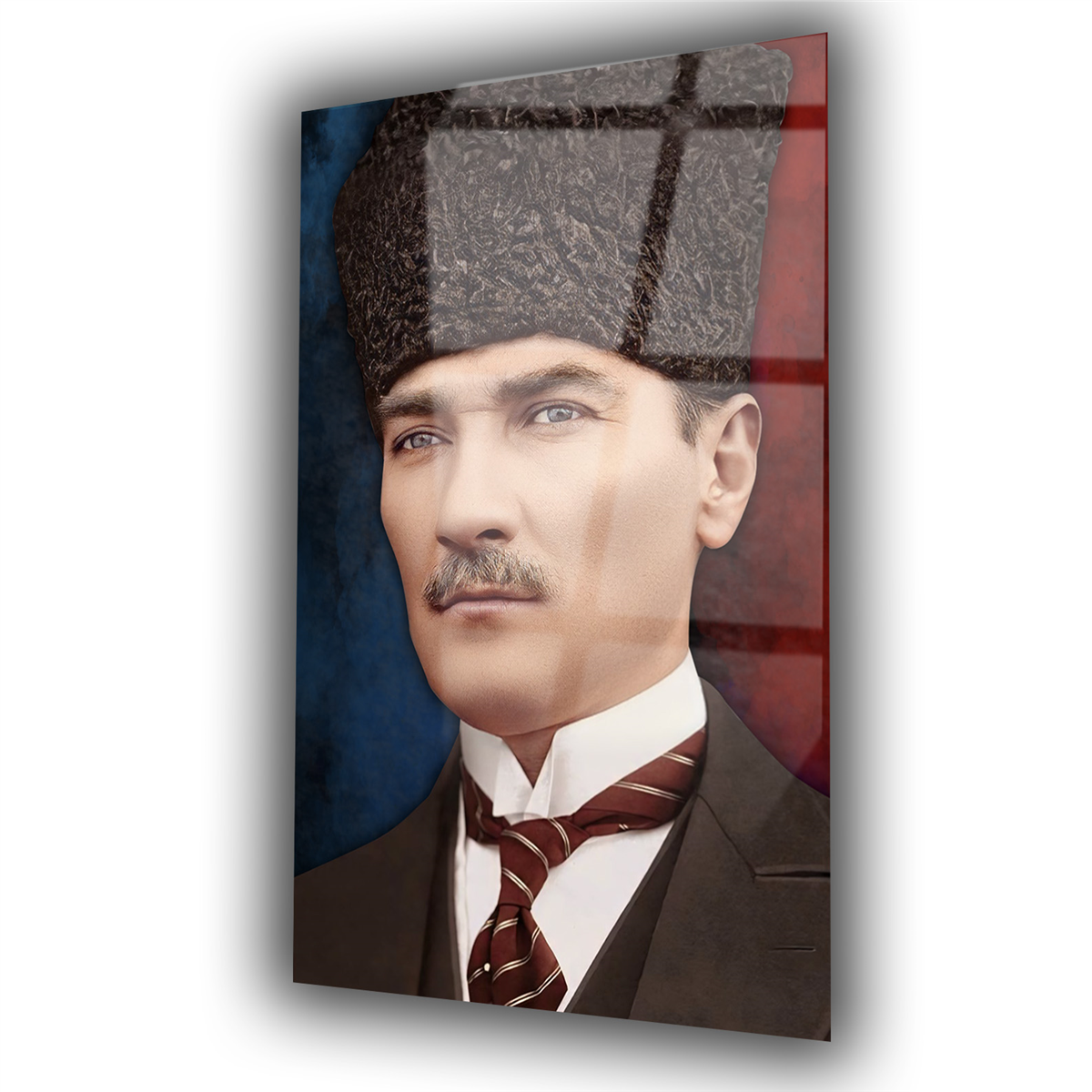 Dikey VatanTemalı Cam Tablo 180