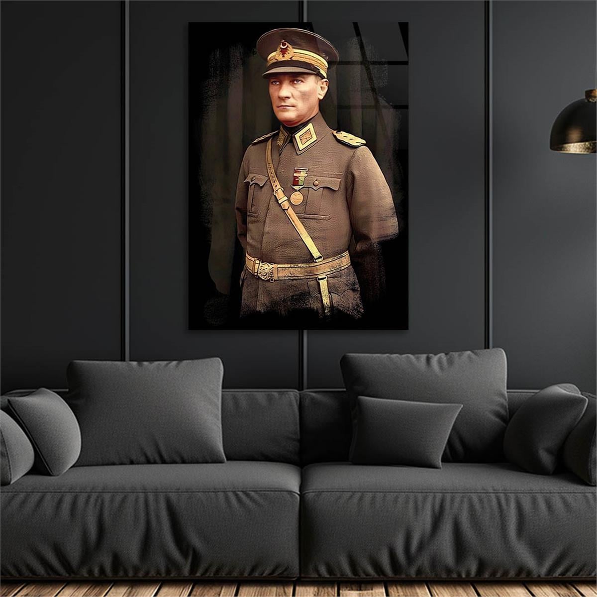Dikey VatanTemalı Cam Tablo 182