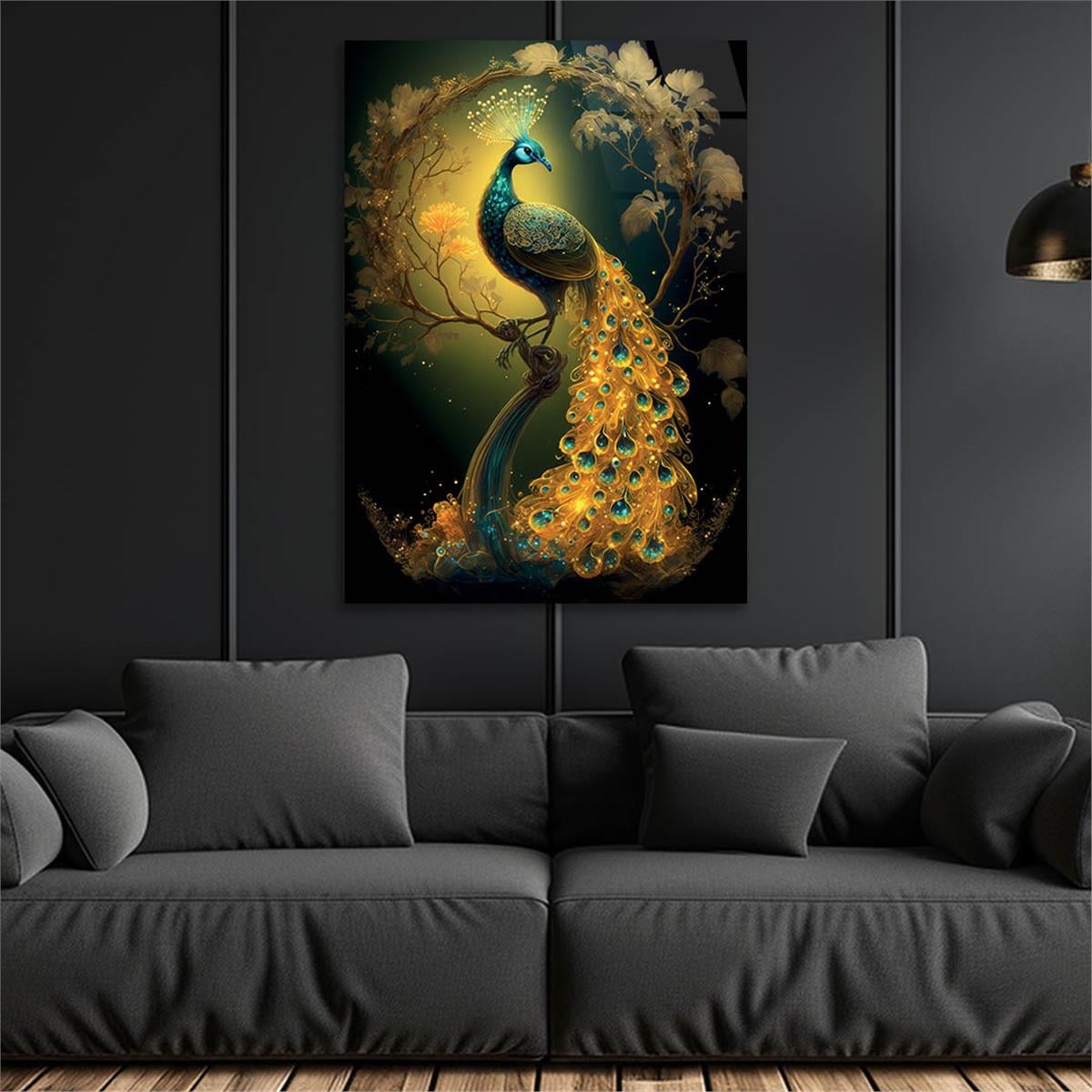 Vertical Tempered Glasss Wall Arts Natured-Themed188