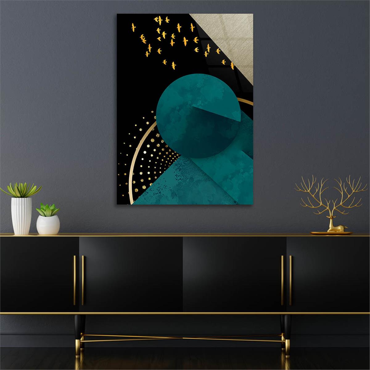 Vertical Tempered Glasss Wall Arts Art-Themed227