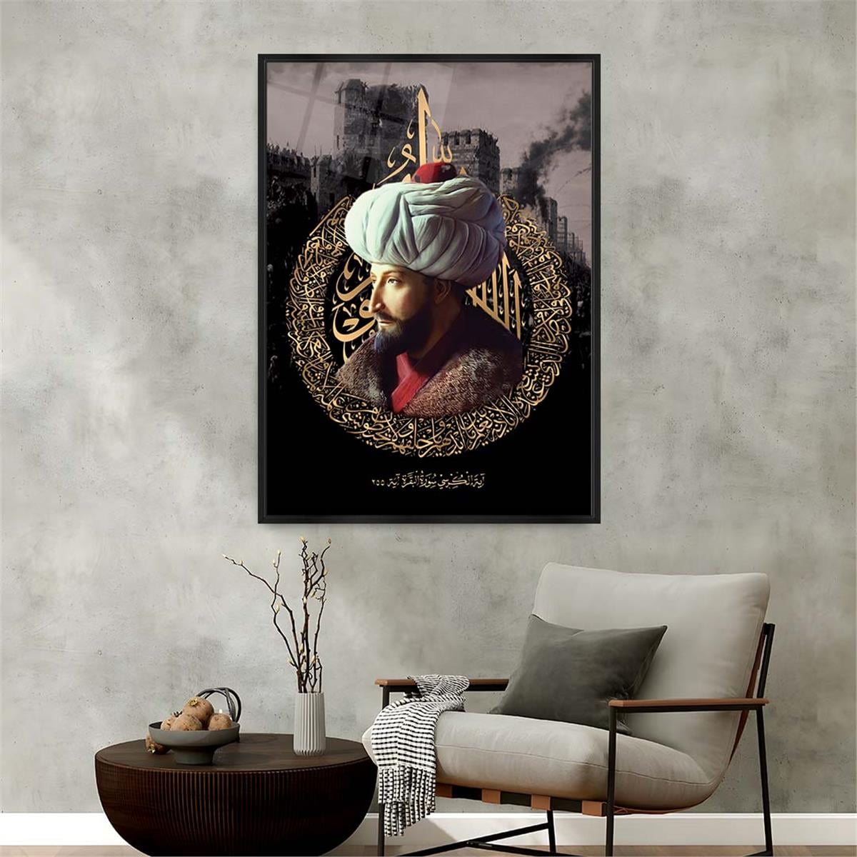 Aluminum-Framed National-Themed Tempered Glass Wall Art 035