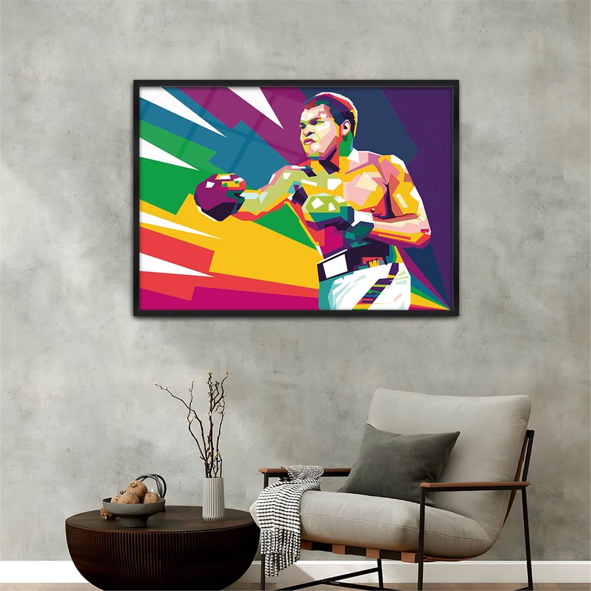 Aluminum-Framed Art-Themed Tempered Glass Wall Art 137