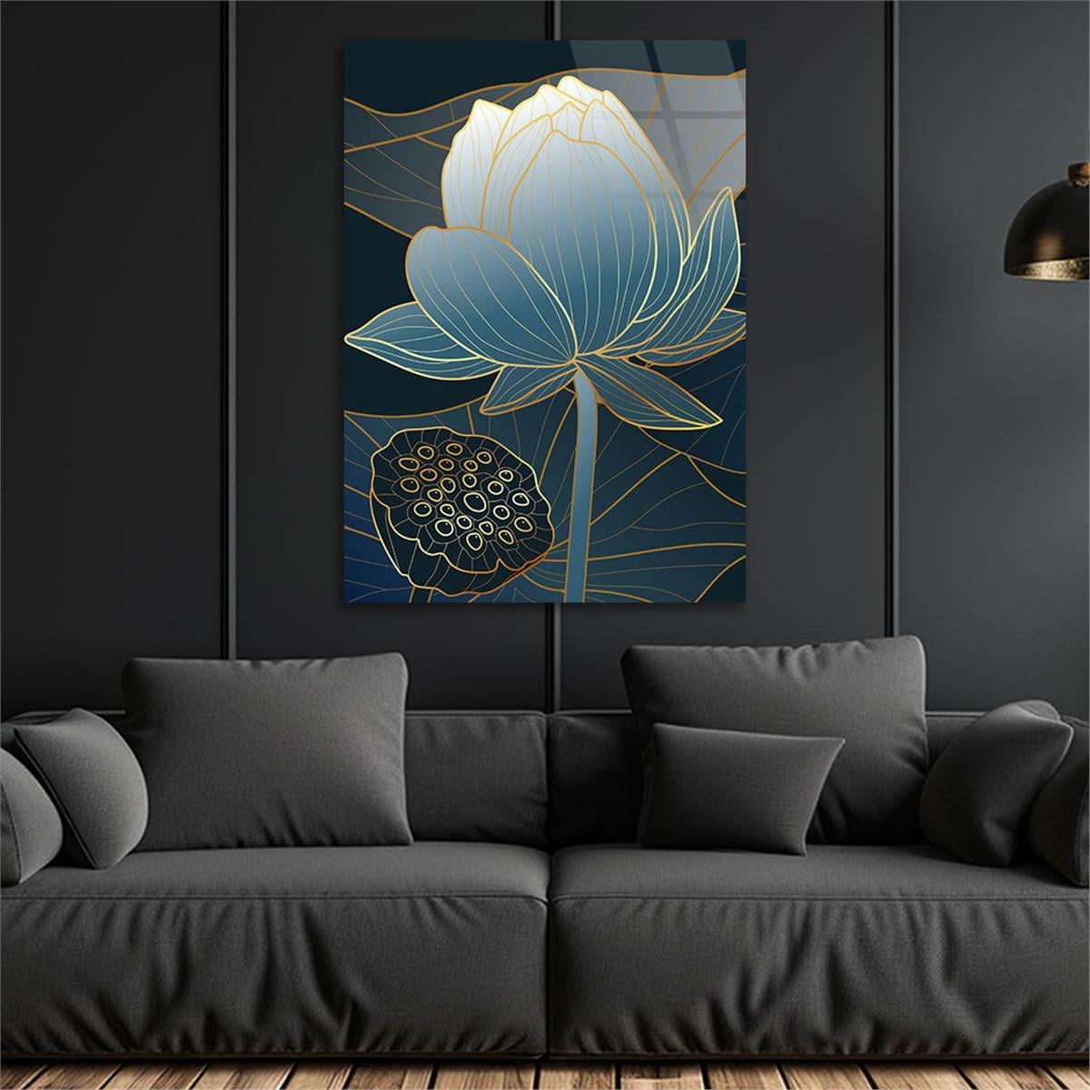Kunst Thema auf bedrucktem Glas