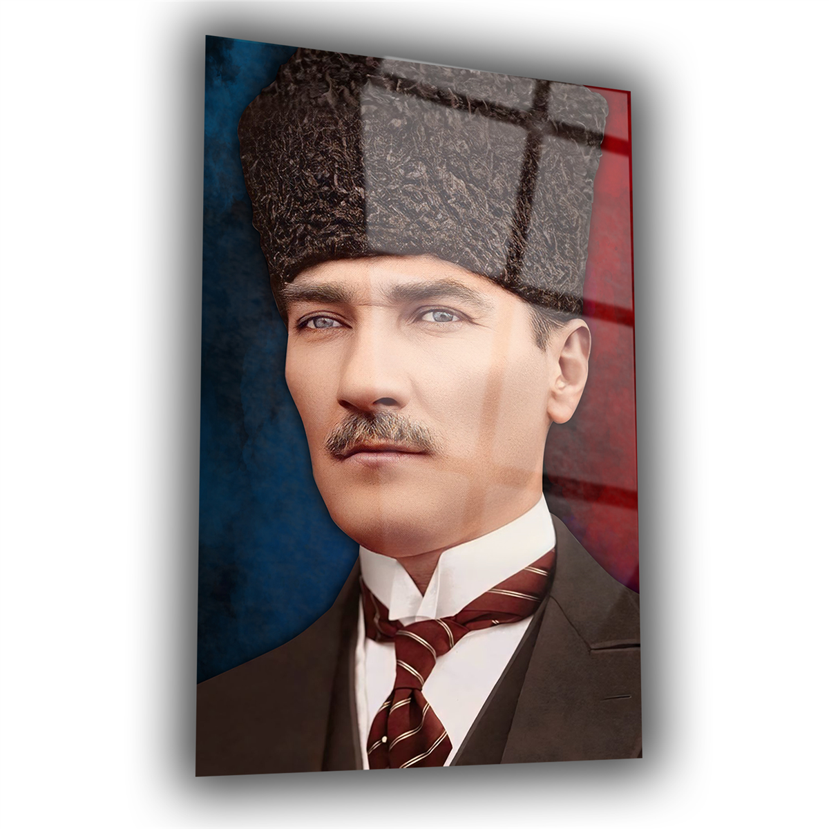 Dikey VatanTemalı Cam Tablo 180