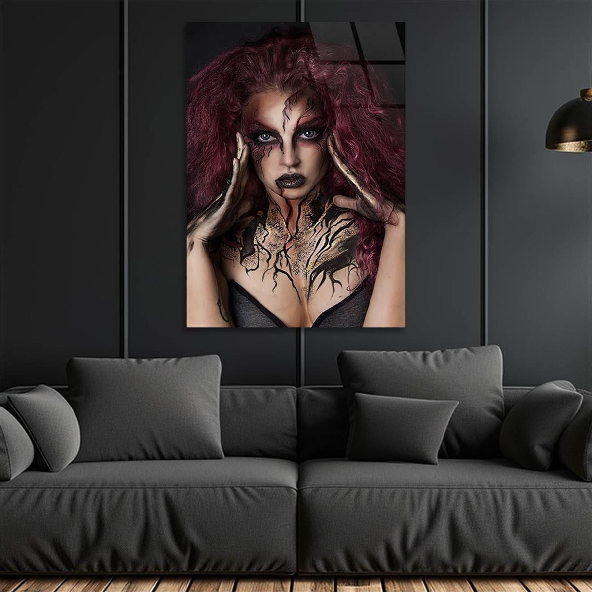 Kunst Thema auf bedrucktem Glas