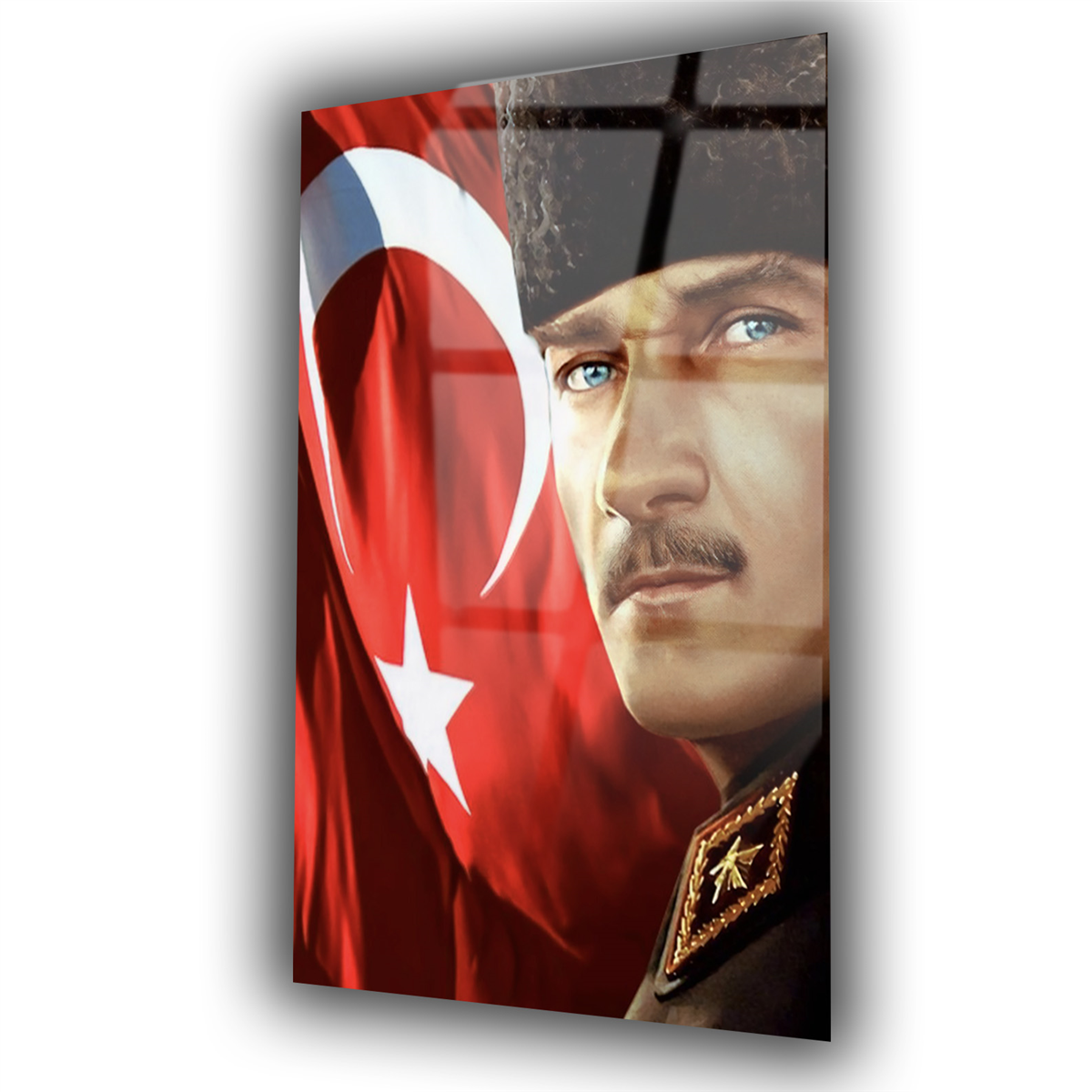 Dikey VatanTemalı Cam Tablo 275
