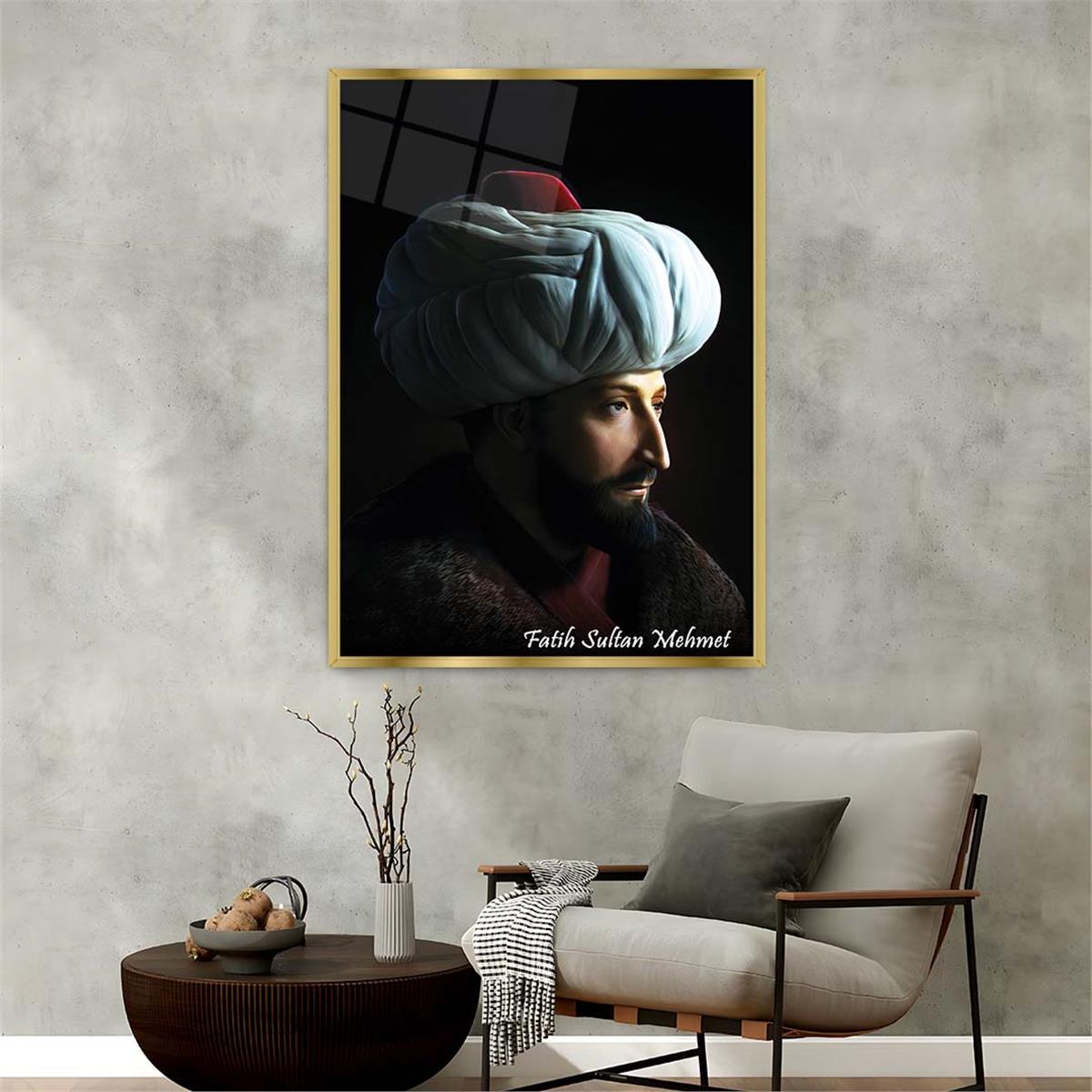 Aluminum-Framed National-Themed Tempered Glass Wall Art 057