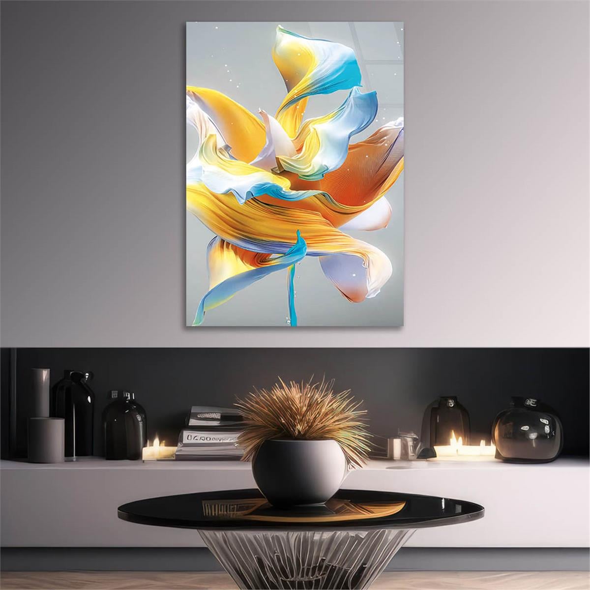Kunst Thema auf bedrucktem Glas
