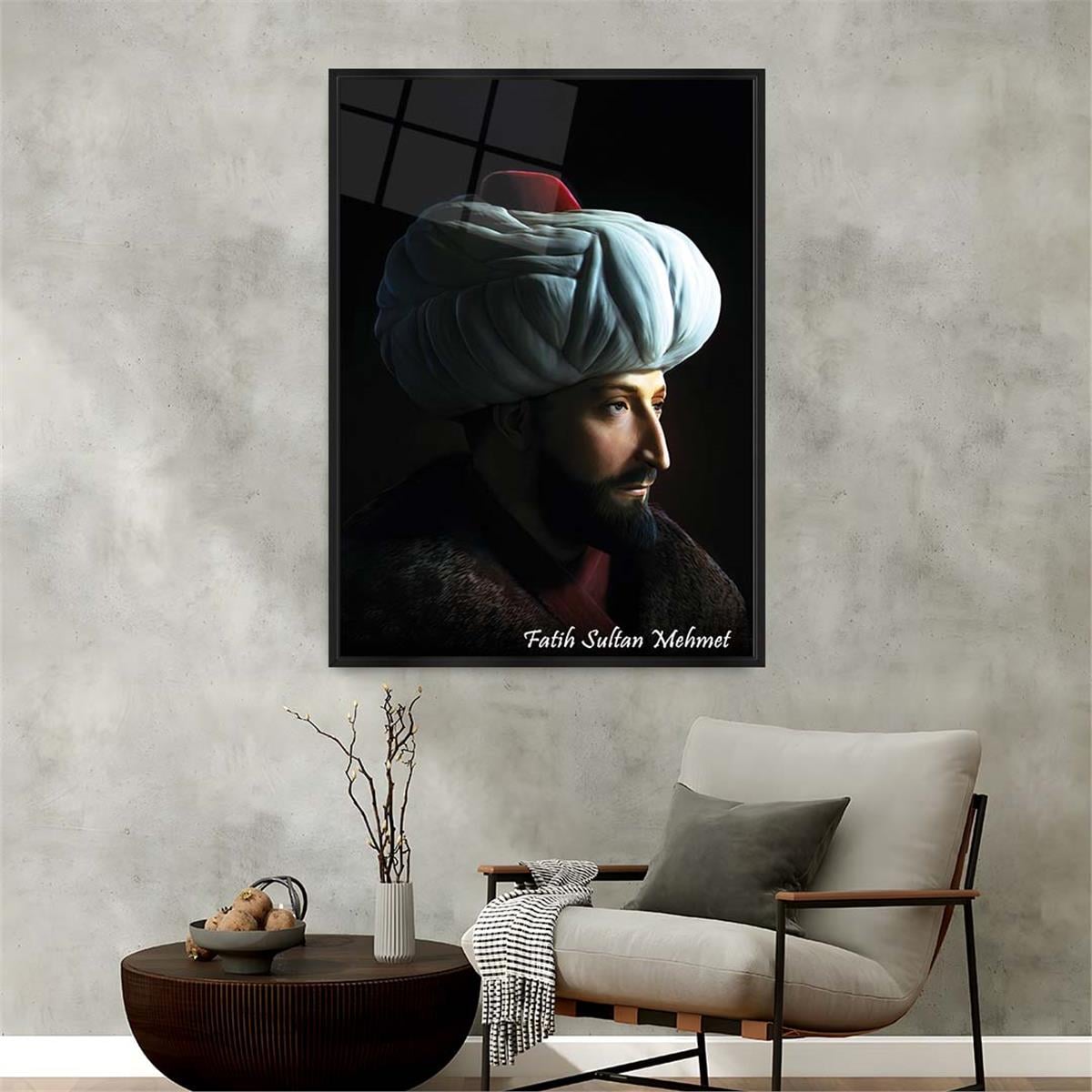 Aluminum-Framed National-Themed Tempered Glass Wall Art 057
