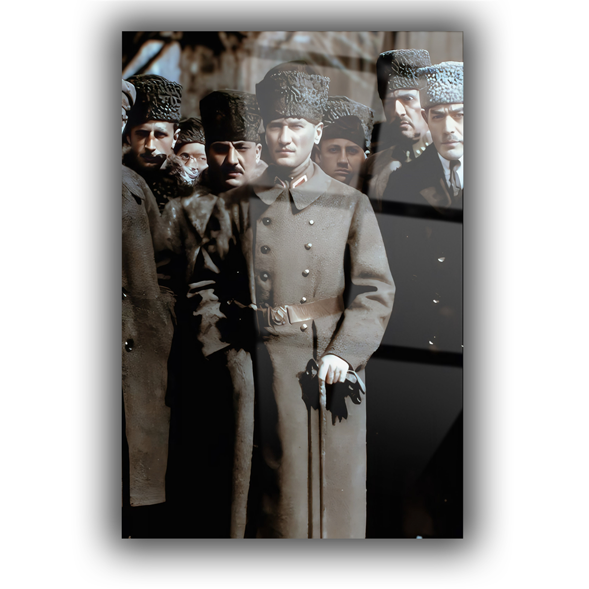 Dikey VatanTemalı Cam Tablo 280