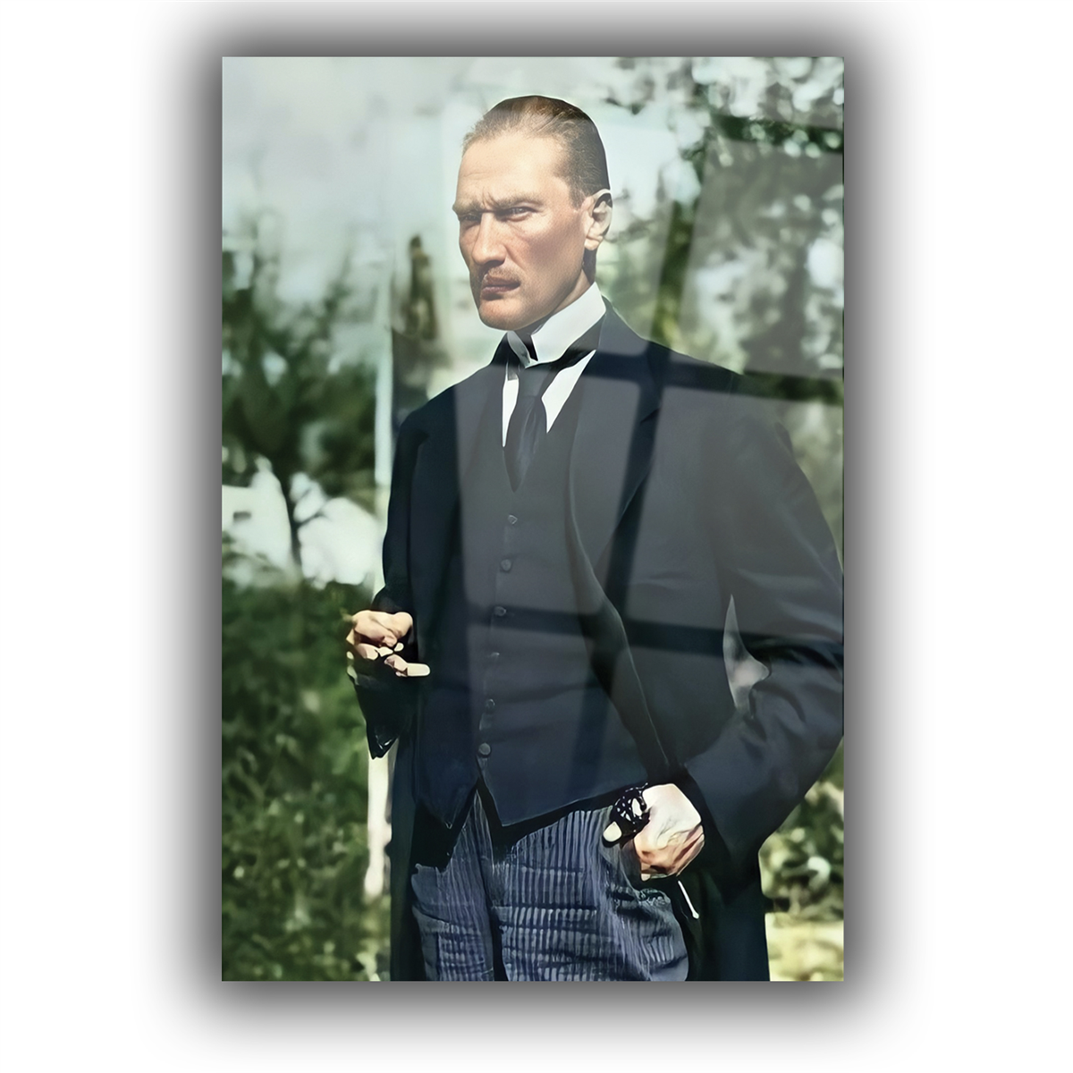 MUSTAFA KEMAL ATATÜRK GÖRSELLİ CAM TABLO