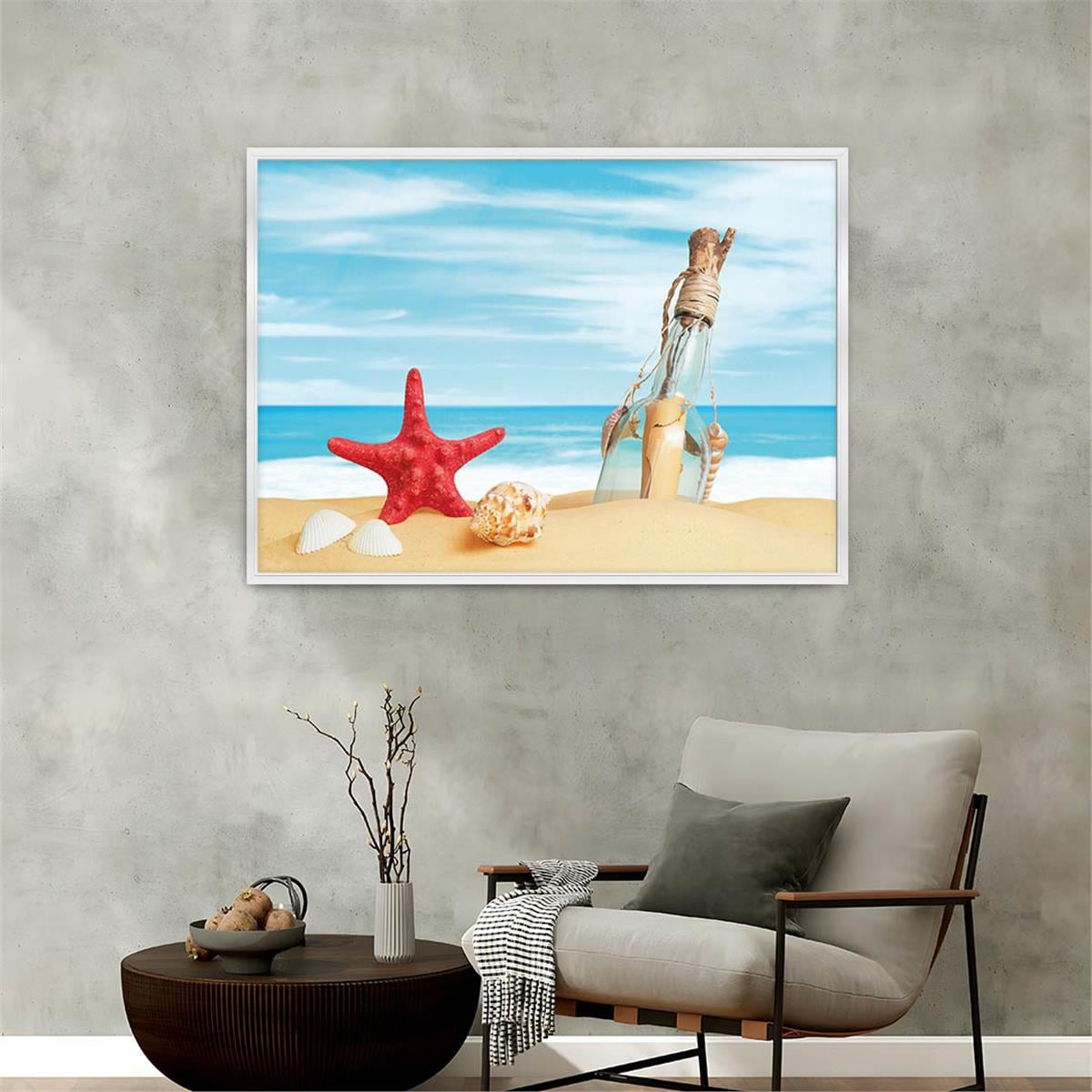 Aluminum-Framed Art-Themed Tempered Glass Wall Art 049