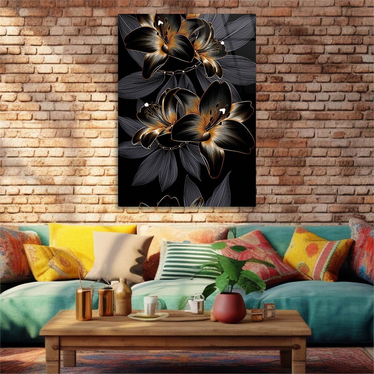 Kunst Thema auf bedrucktem Glas