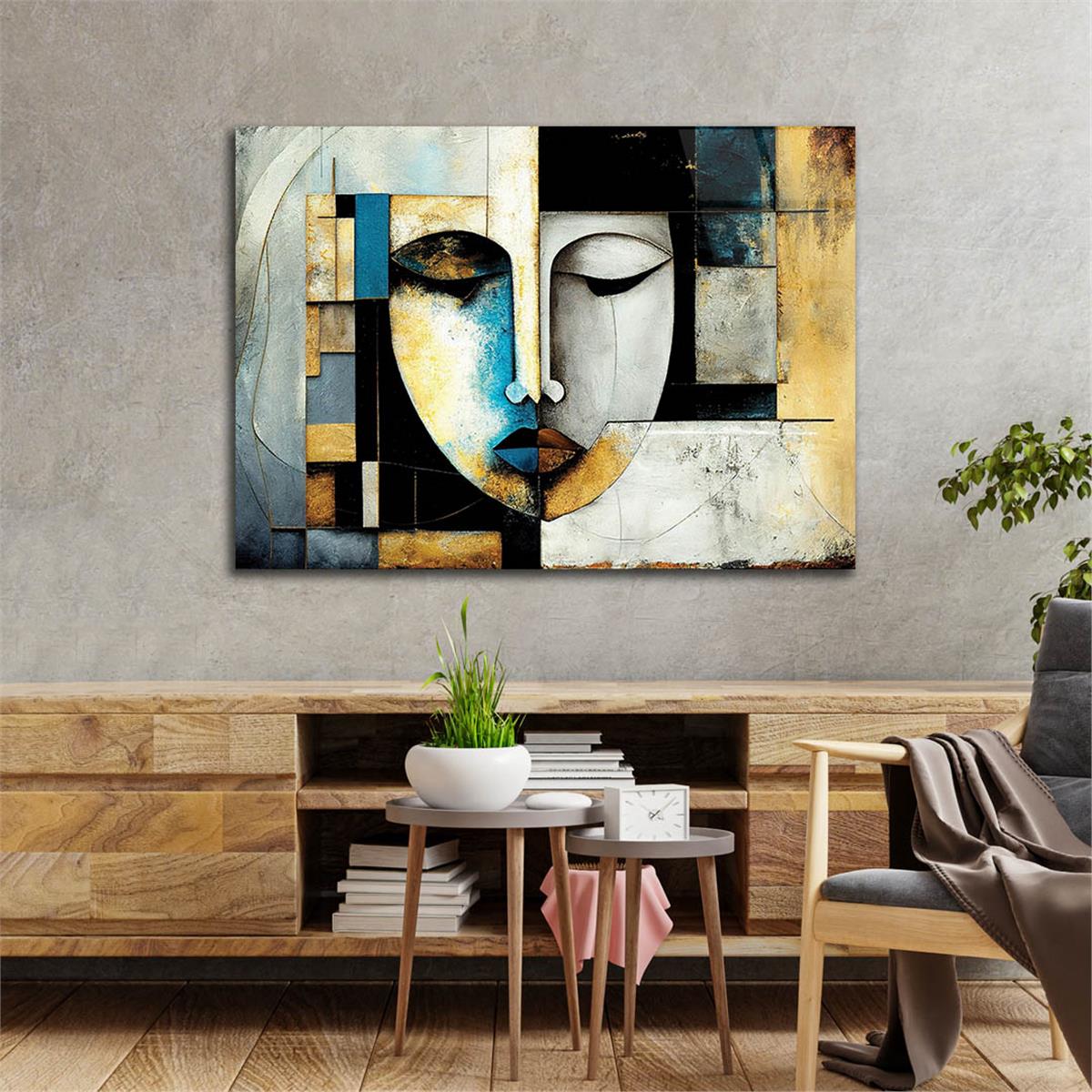 Horizontal Art-Themed Tempered Glass Wall Art 290