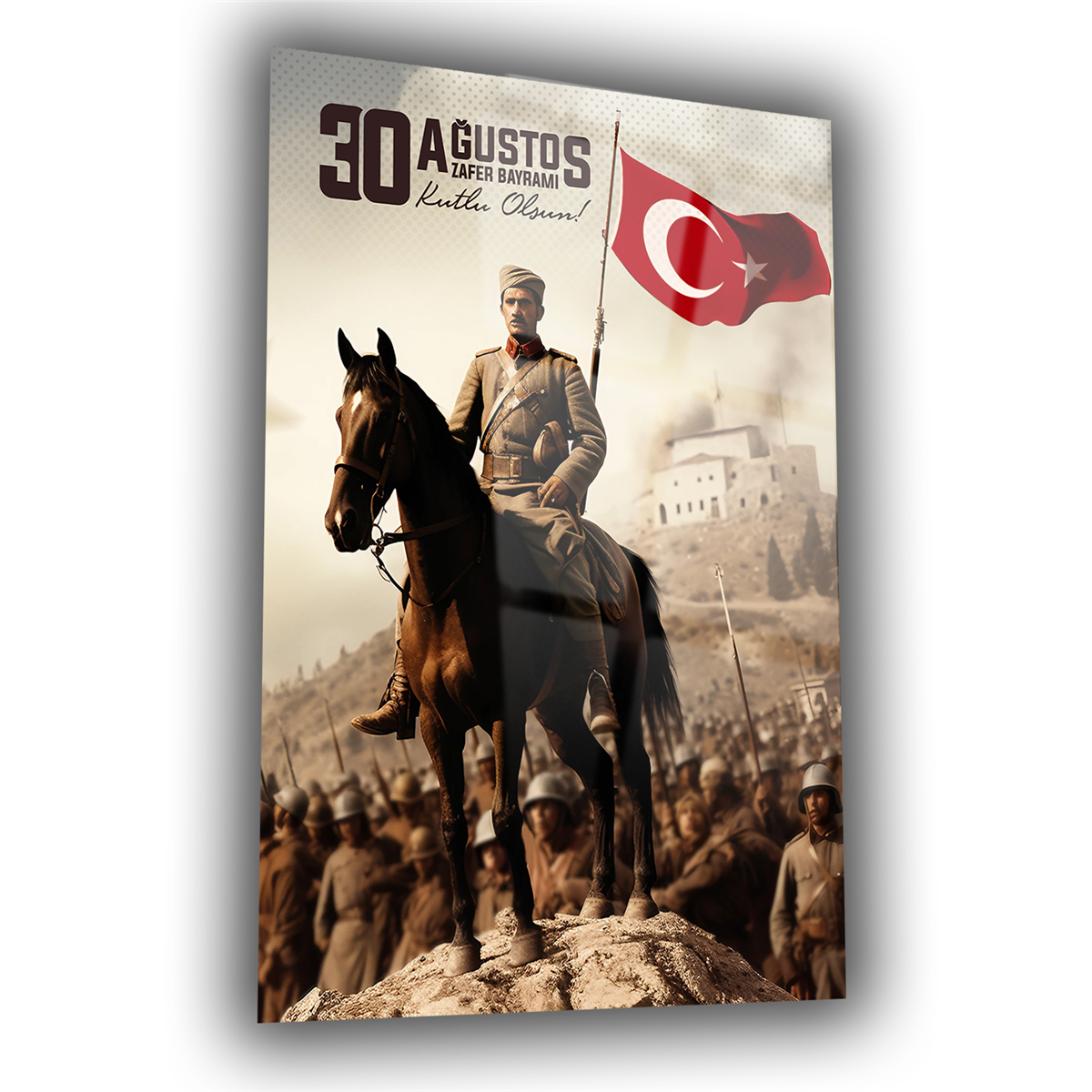 Dikey VatanTemalı Cam Tablo 155