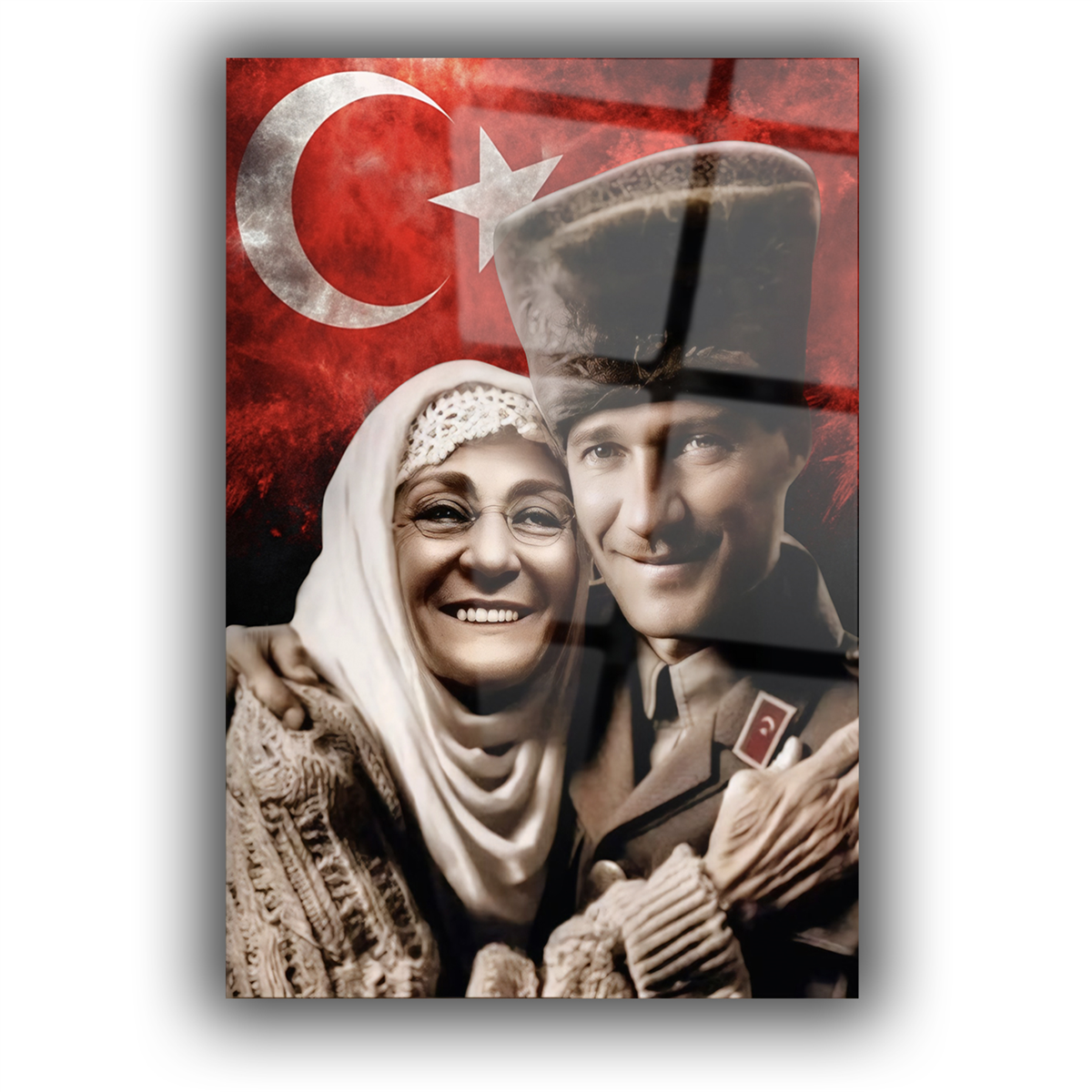 Dikey VatanTemalı Cam Tablo 228