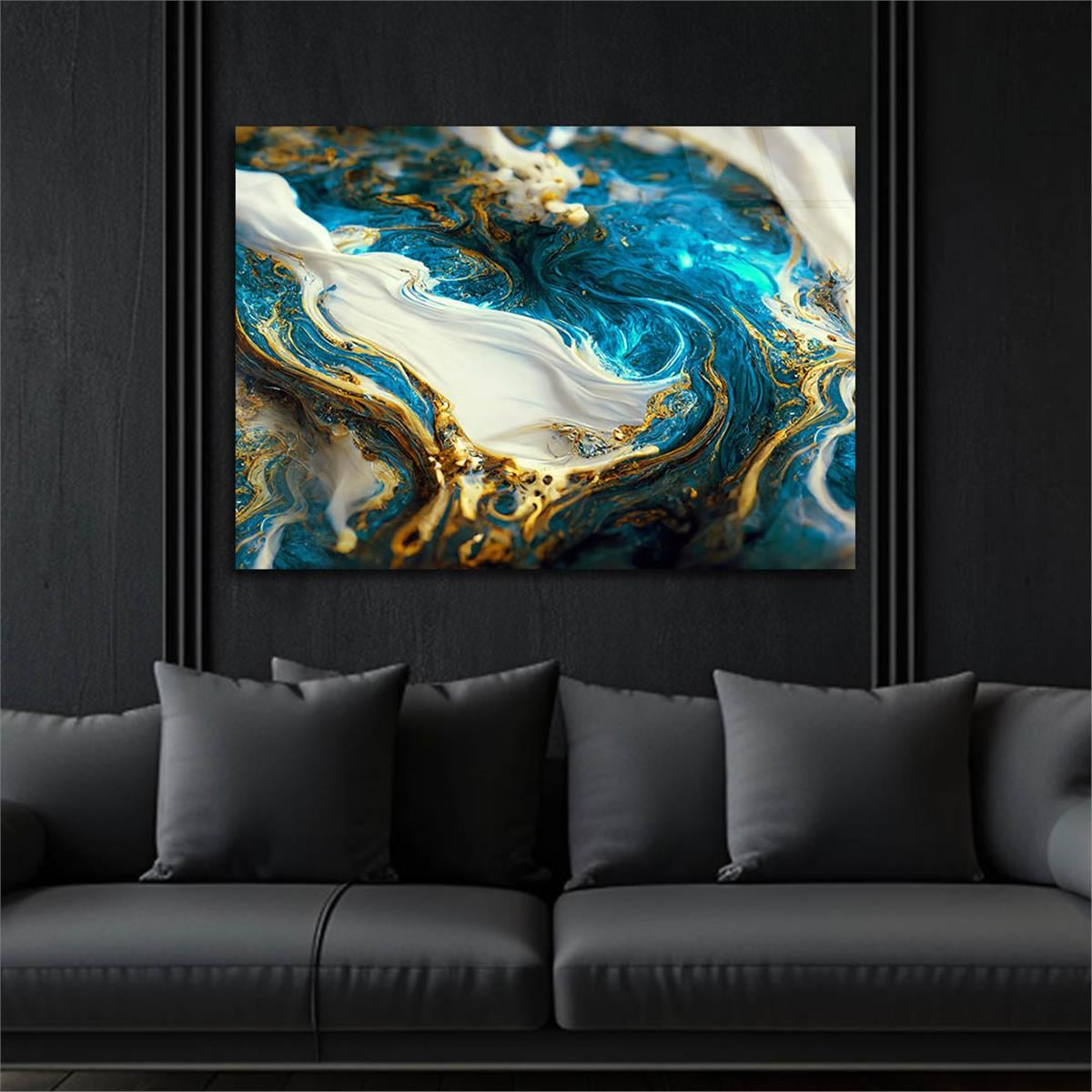 Horizontal Art-Themed Tempered Glass Wall Art 371