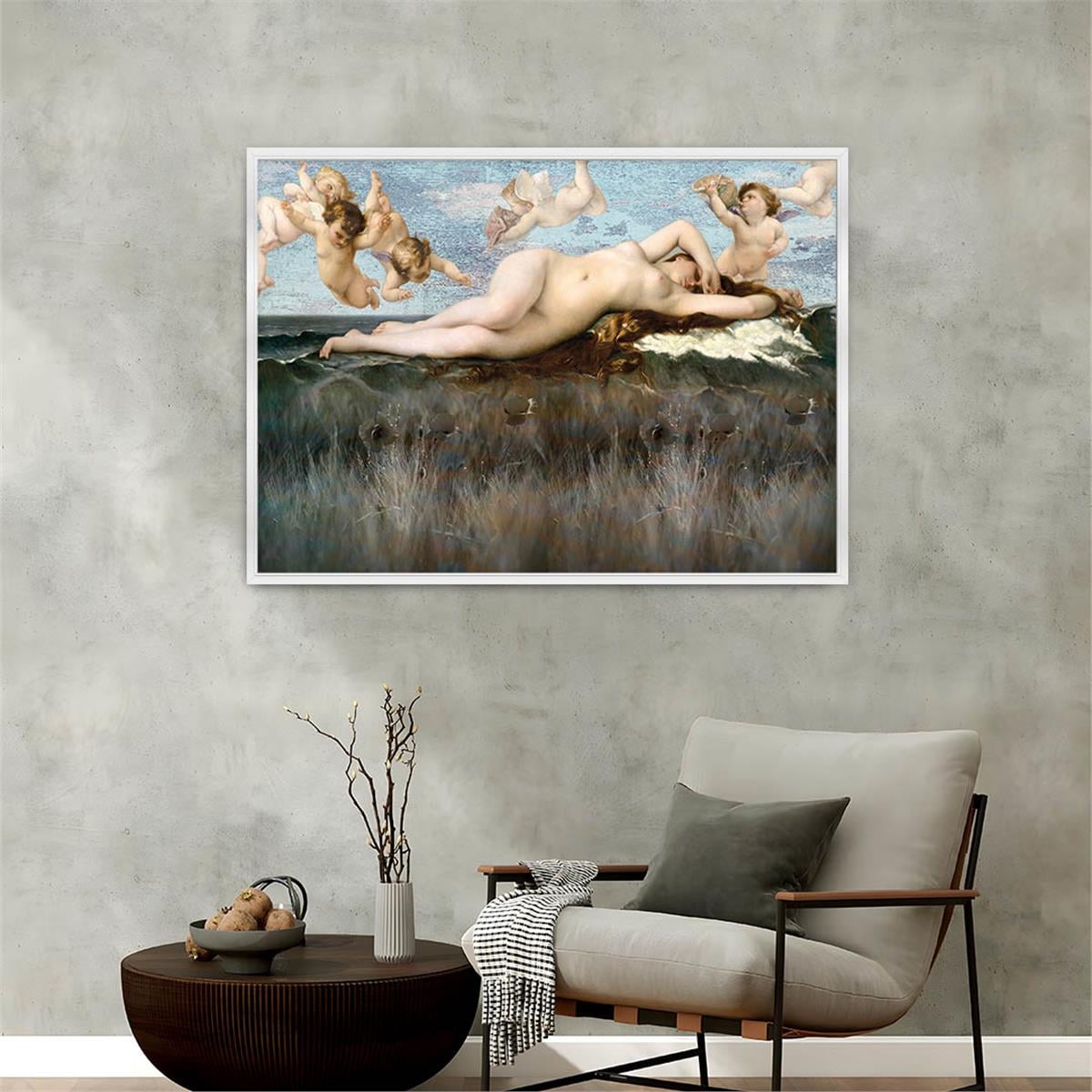 Aluminum-Framed Art-Themed Tempered Glass Wall Art 076