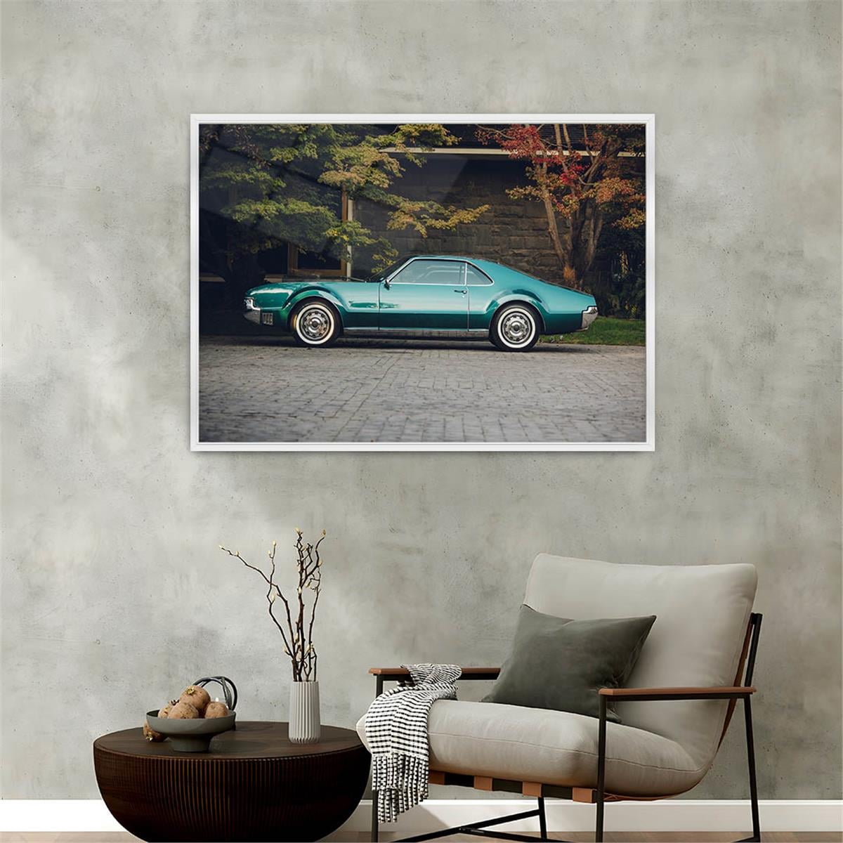 Aluminum-Framed Art-Themed Tempered Glass Wall Art 174