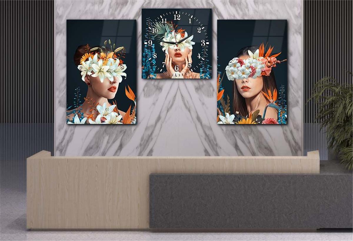 Ensemble de Tableaux et d’orloge 2 pièces sur le thème de l’art