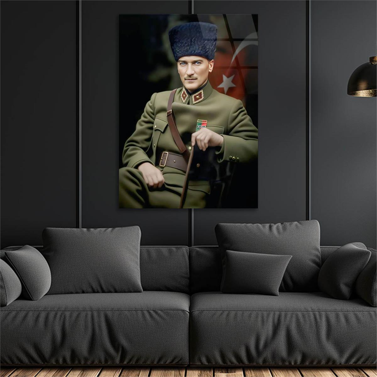 Dikey VatanTemalı Cam Tablo 234