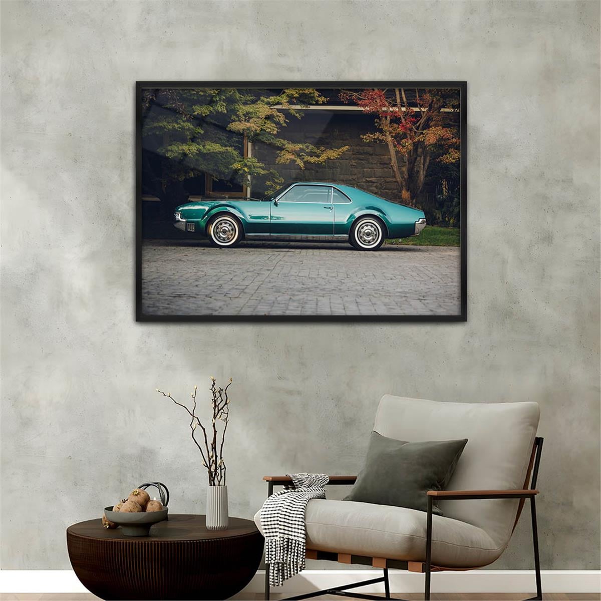 Aluminum-Framed Art-Themed Tempered Glass Wall Art 174