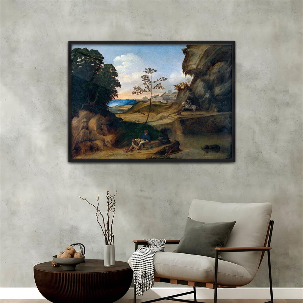 Aluminum-Framed Art-Themed Tempered Glass Wall Art 115
