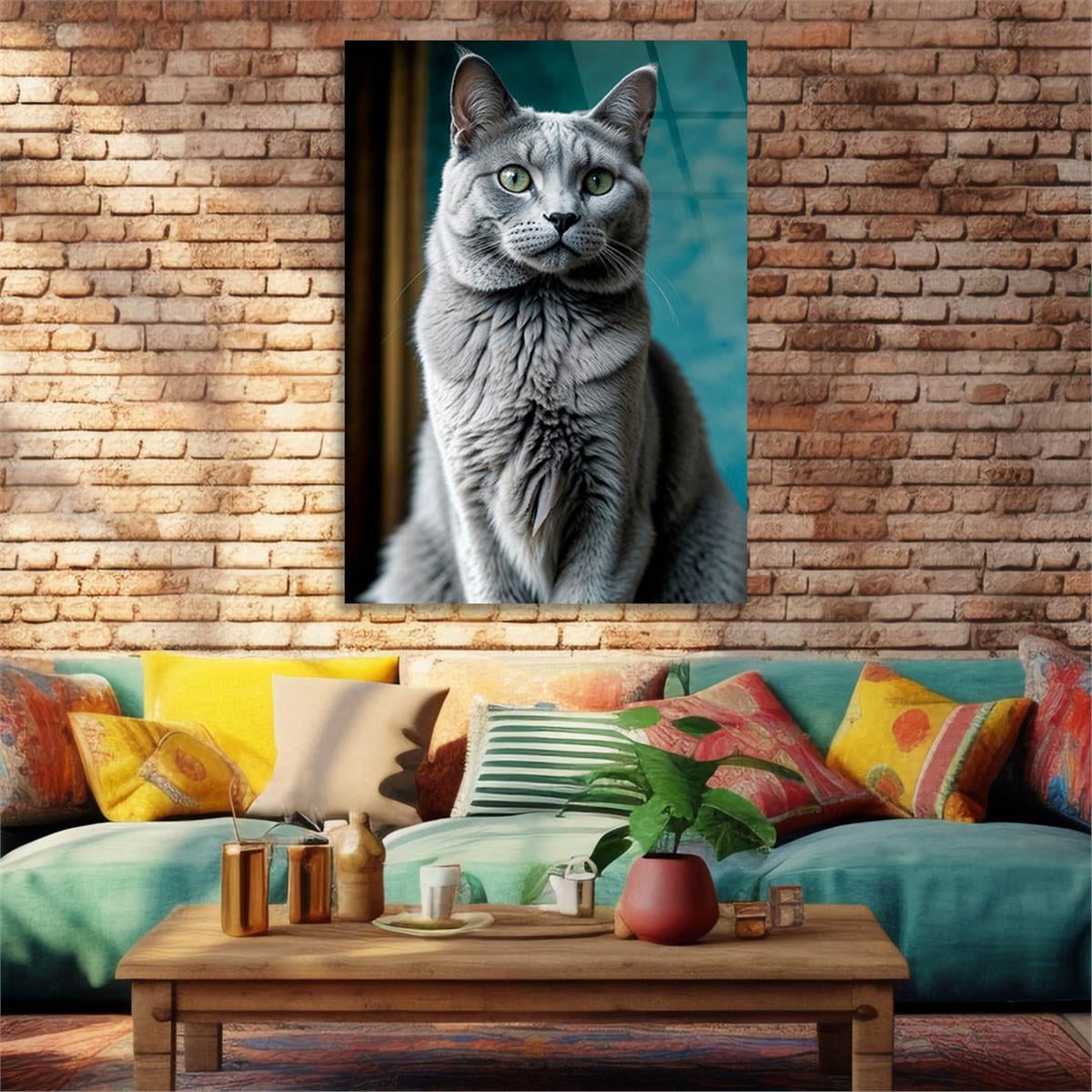 Dikey Doğa Temalı Cam Tablo 424