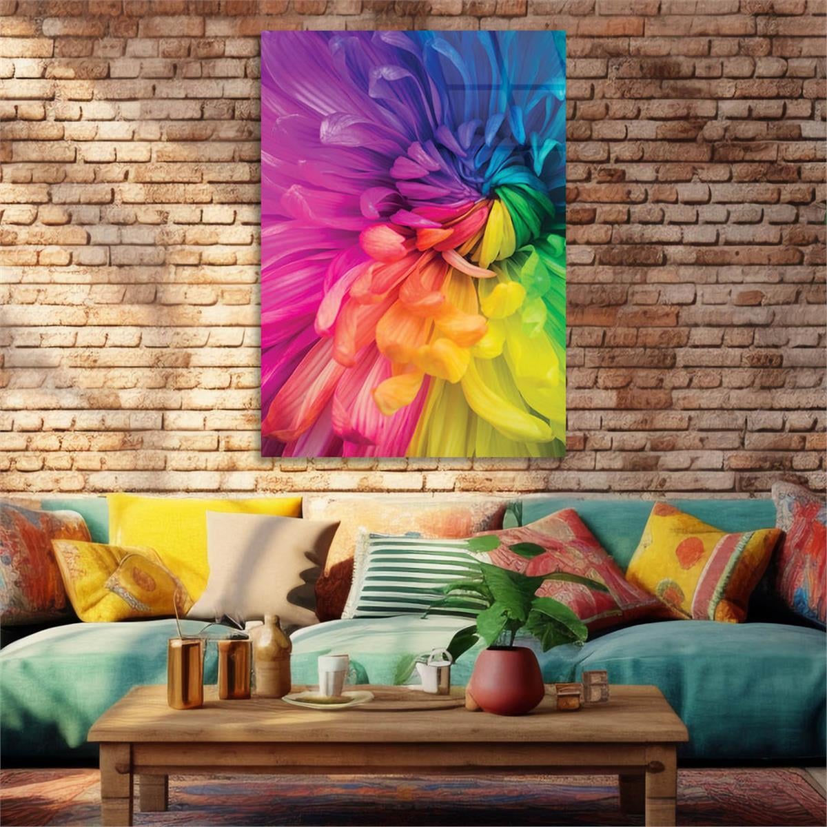 Kunst Thema auf bedrucktem Glas