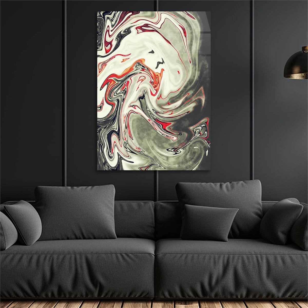 Vertical Tempered Glasss Wall Arts Art-Themed223