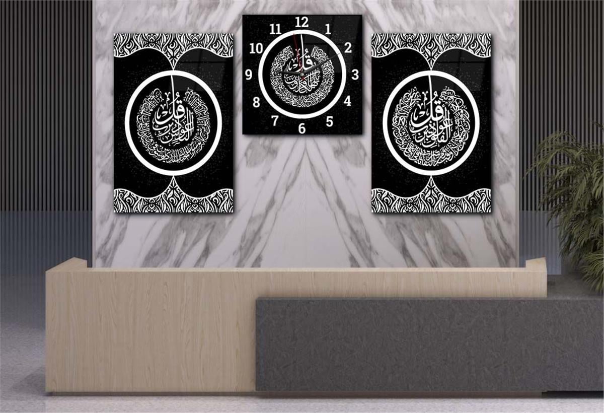 Religion Thematisches 2-teiliges bedrucktes Glas und Uhrenset