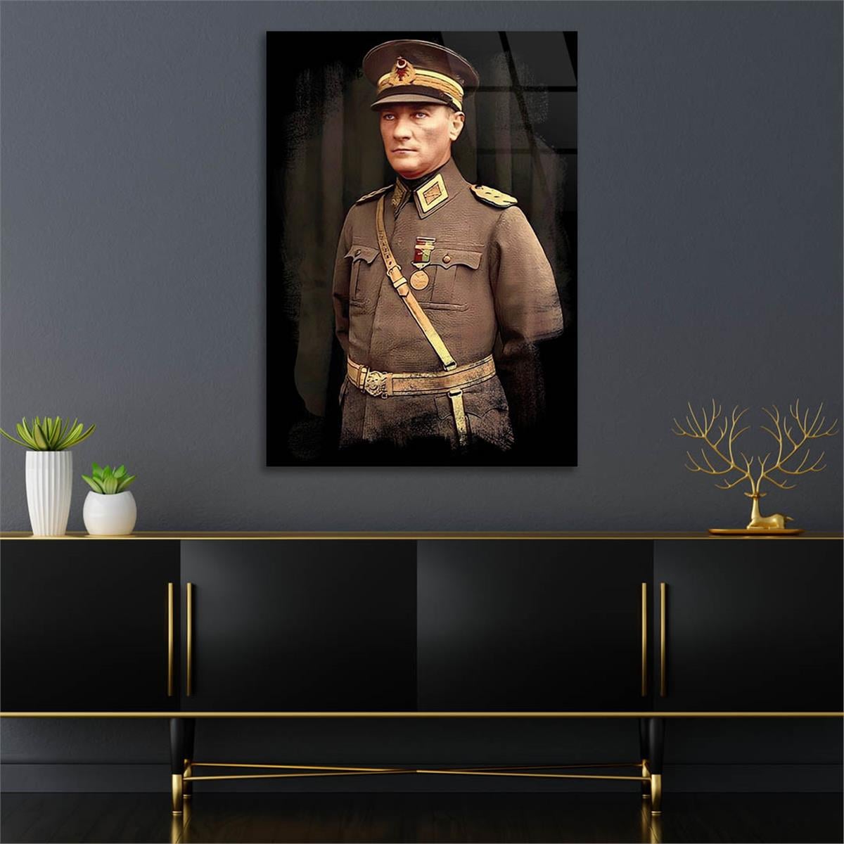 Dikey VatanTemalı Cam Tablo 182
