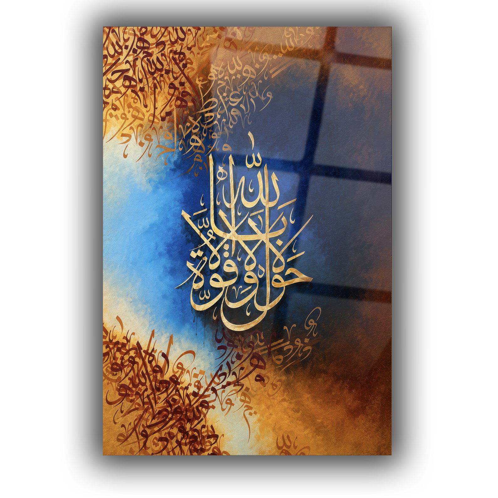 Dikey Dini Temalı Cam Tablo 282