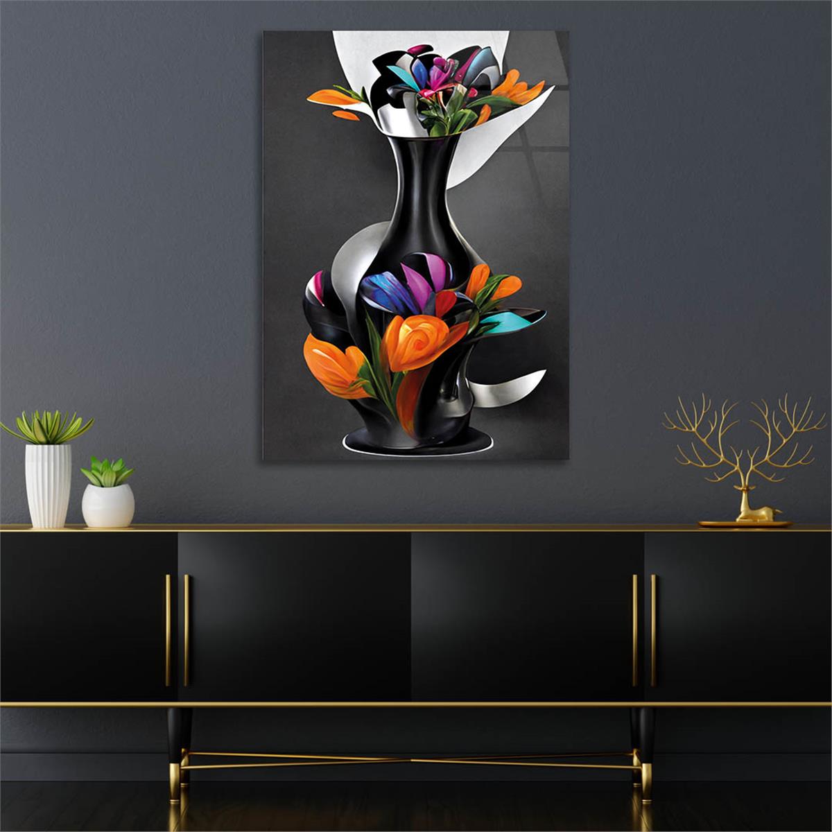 Vertical Tempered Glasss Wall Arts Natured-Themed112