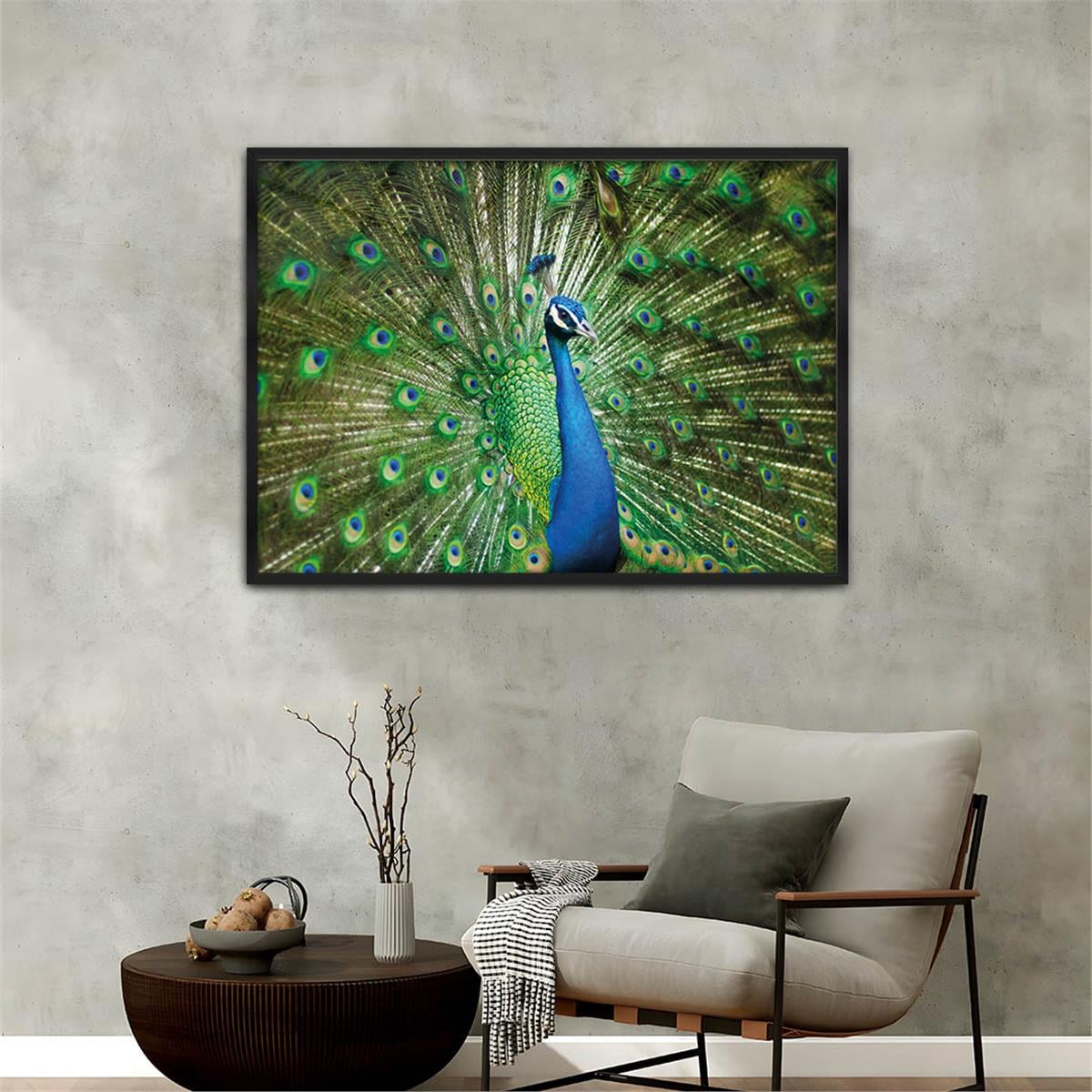 Aluminum-Framed Art-Themed Tempered Glass Wall Art 090