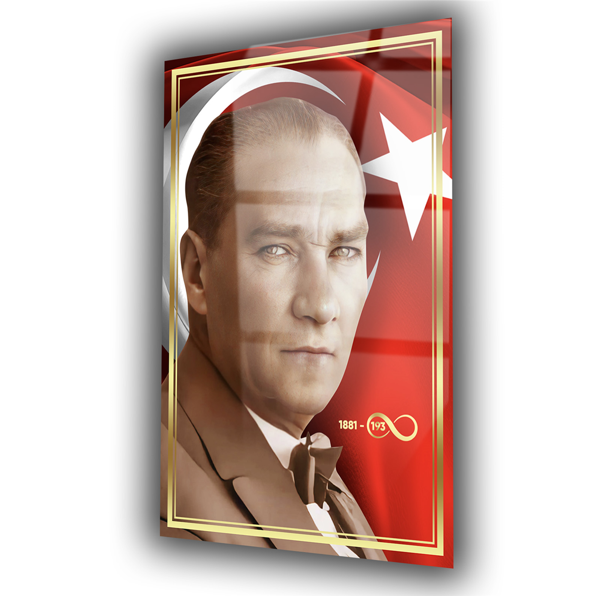 Dikey VatanTemalı Cam Tablo 256