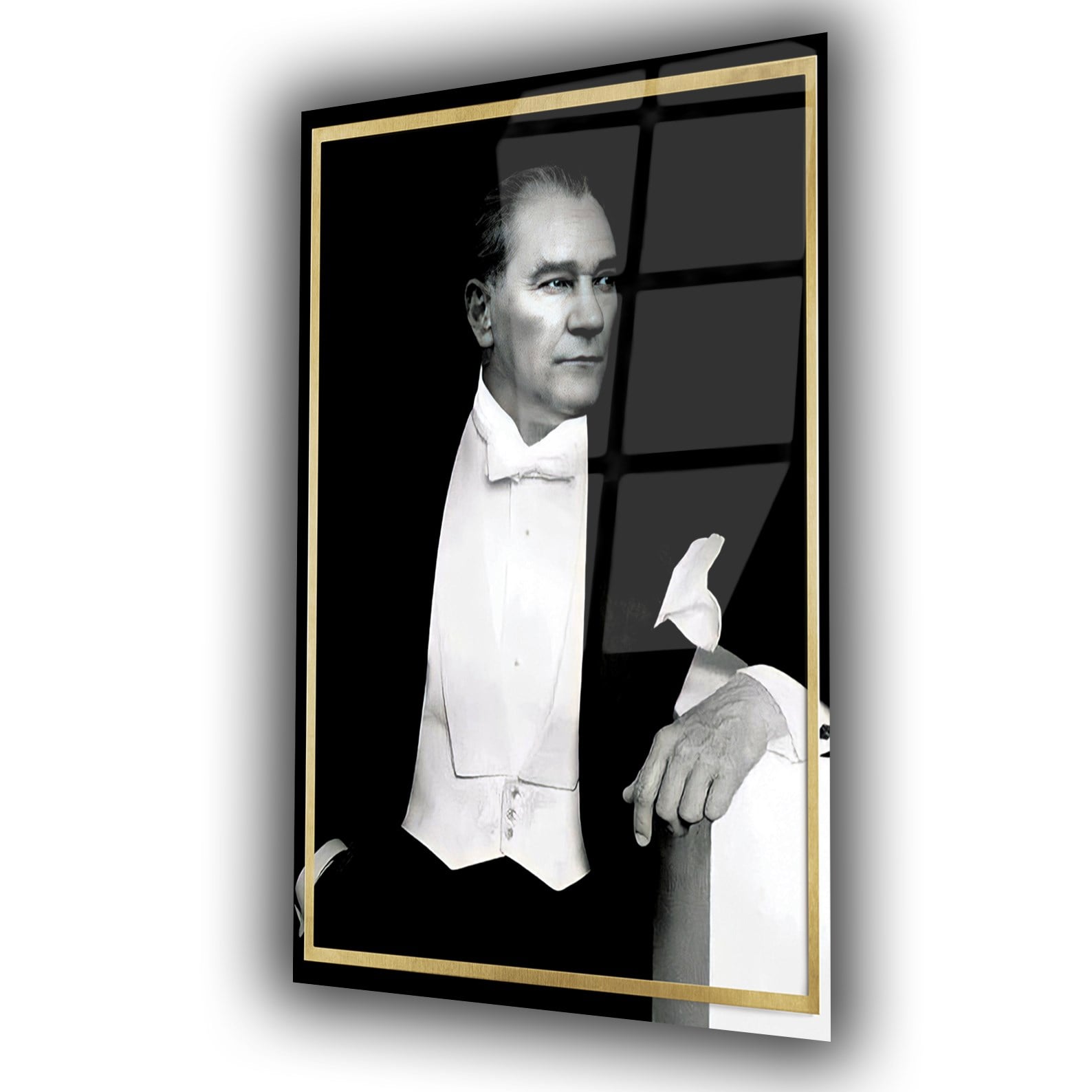Mustafa Kemal Atatürk Gehard Glasschilderij 