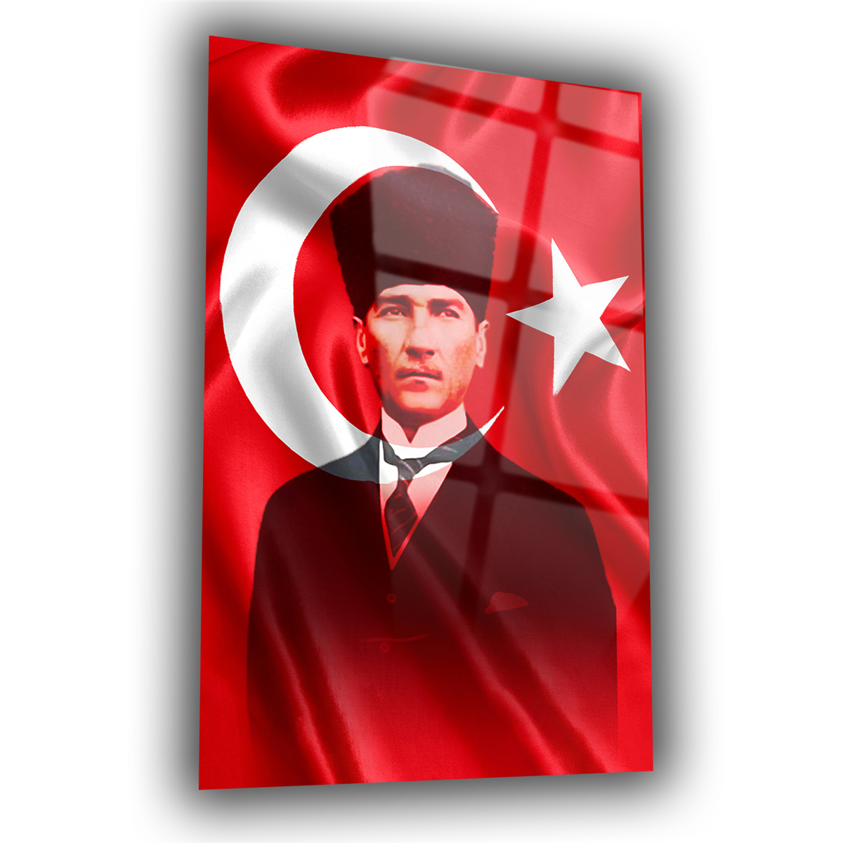 Dikey VatanTemalı Cam Tablo 147